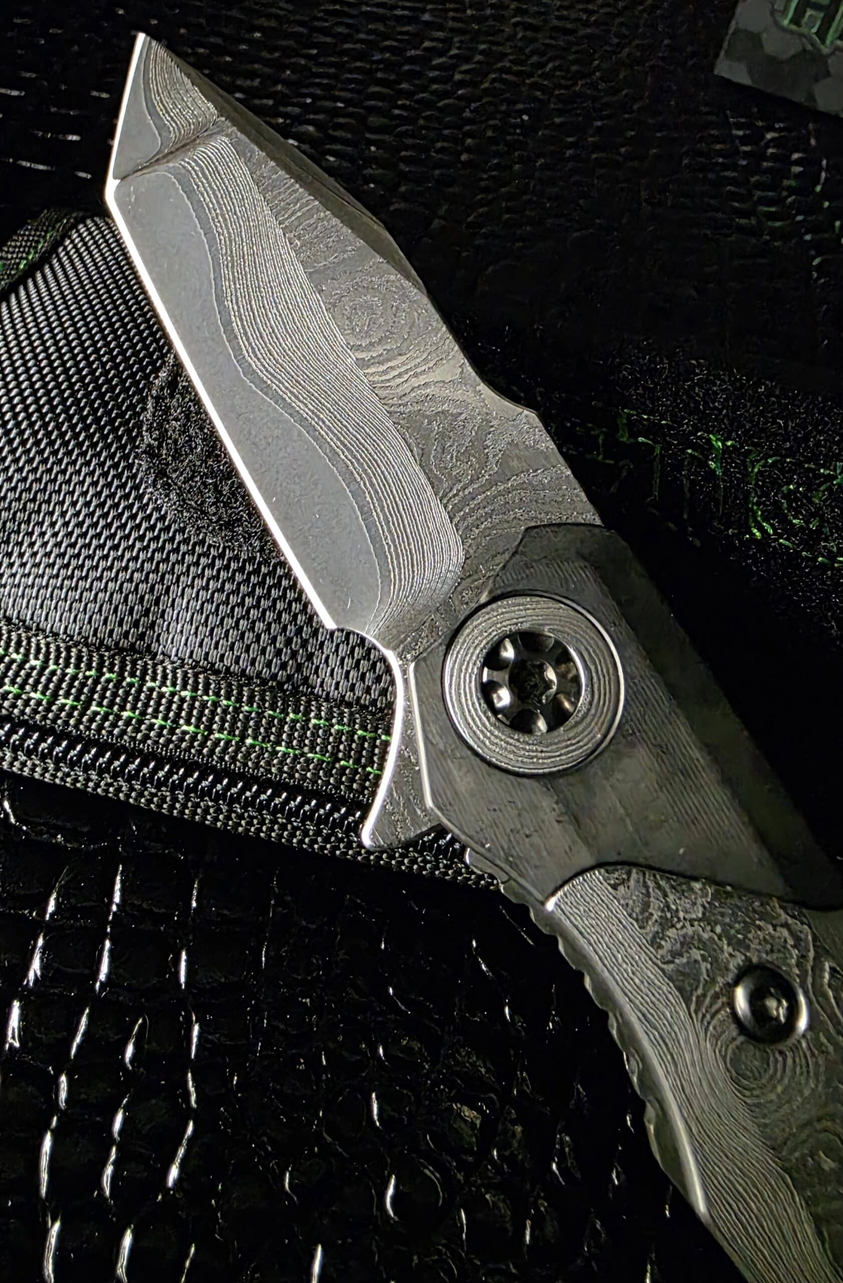Integral Black DLC titanium handle on Custom Wraith folding knife