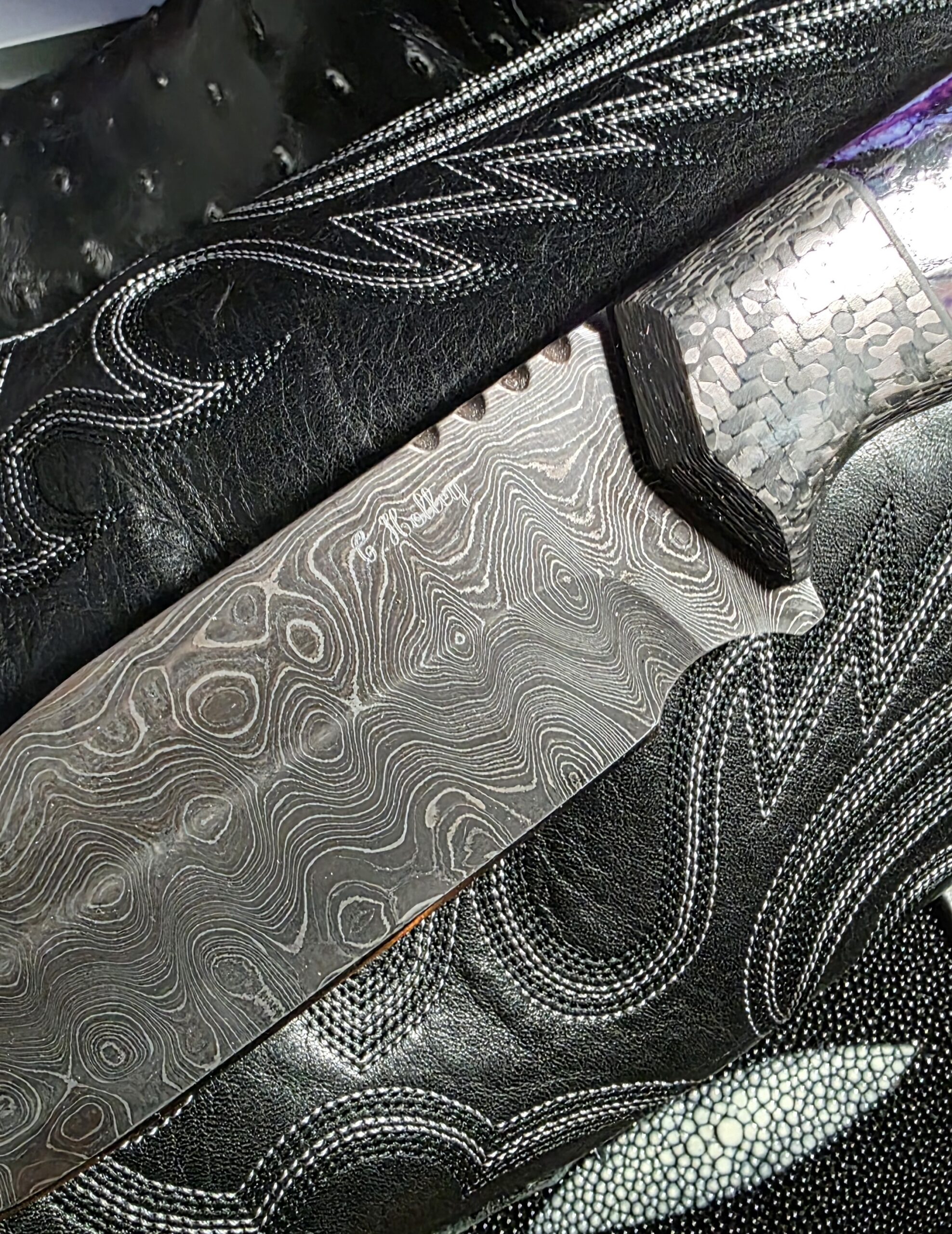 Custom ground N690 stainless steel fixed blade by Holley Knife Company