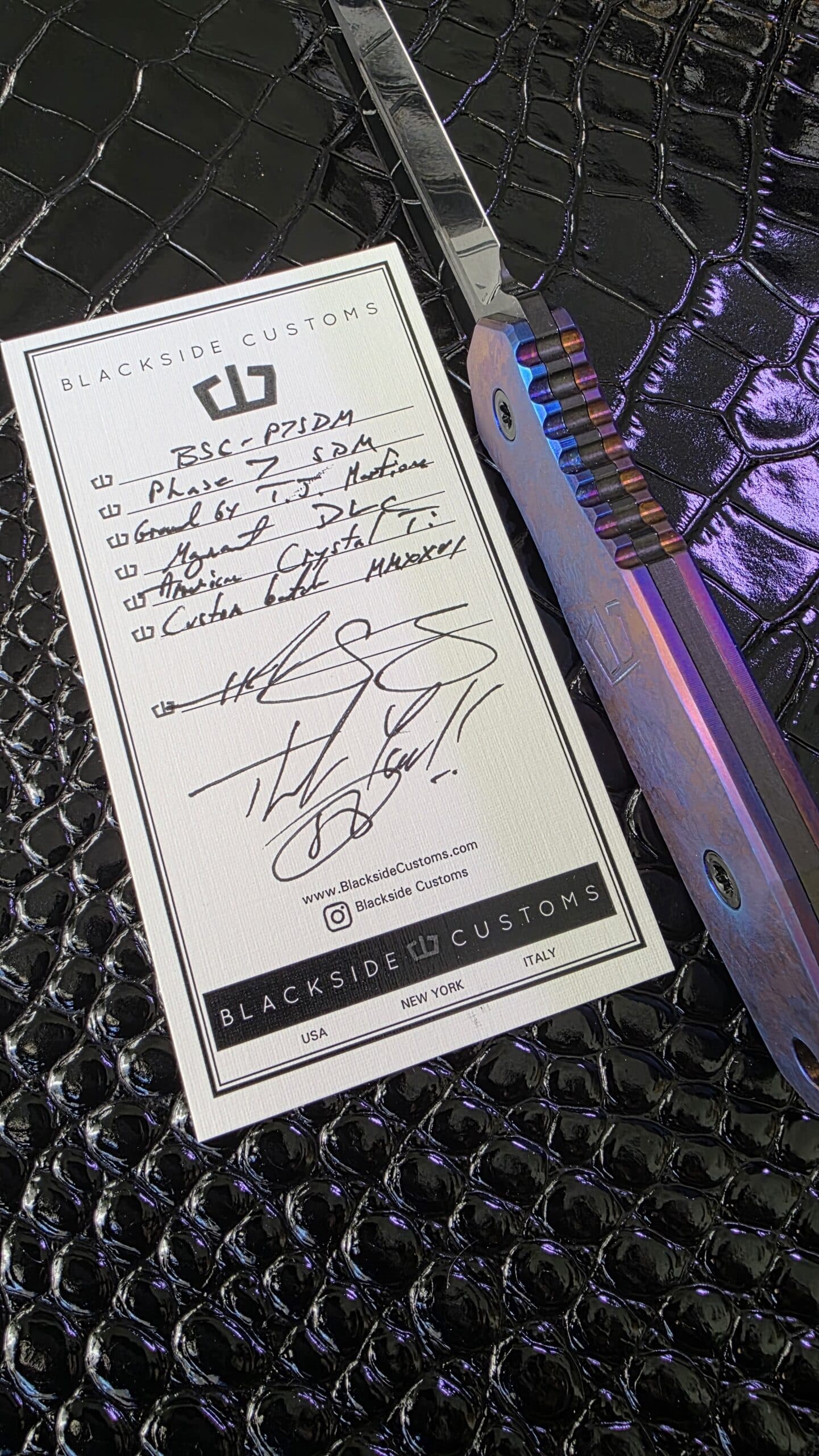 Statement-level Phase 7 SDM double-edge dagger by Blackside Customs