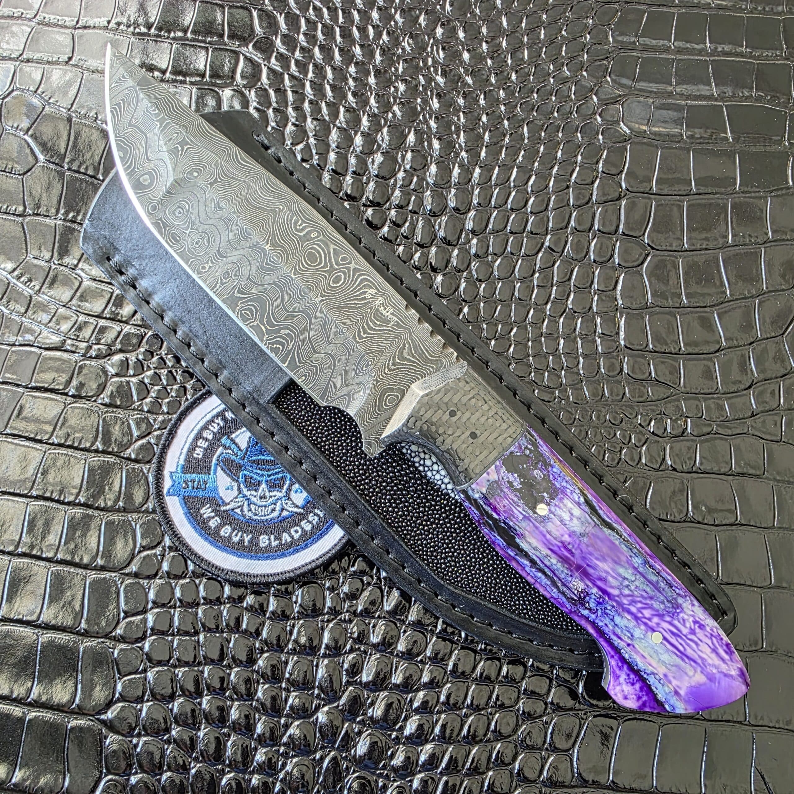 Holley Knife Company fixed blade knife with premium handle materials