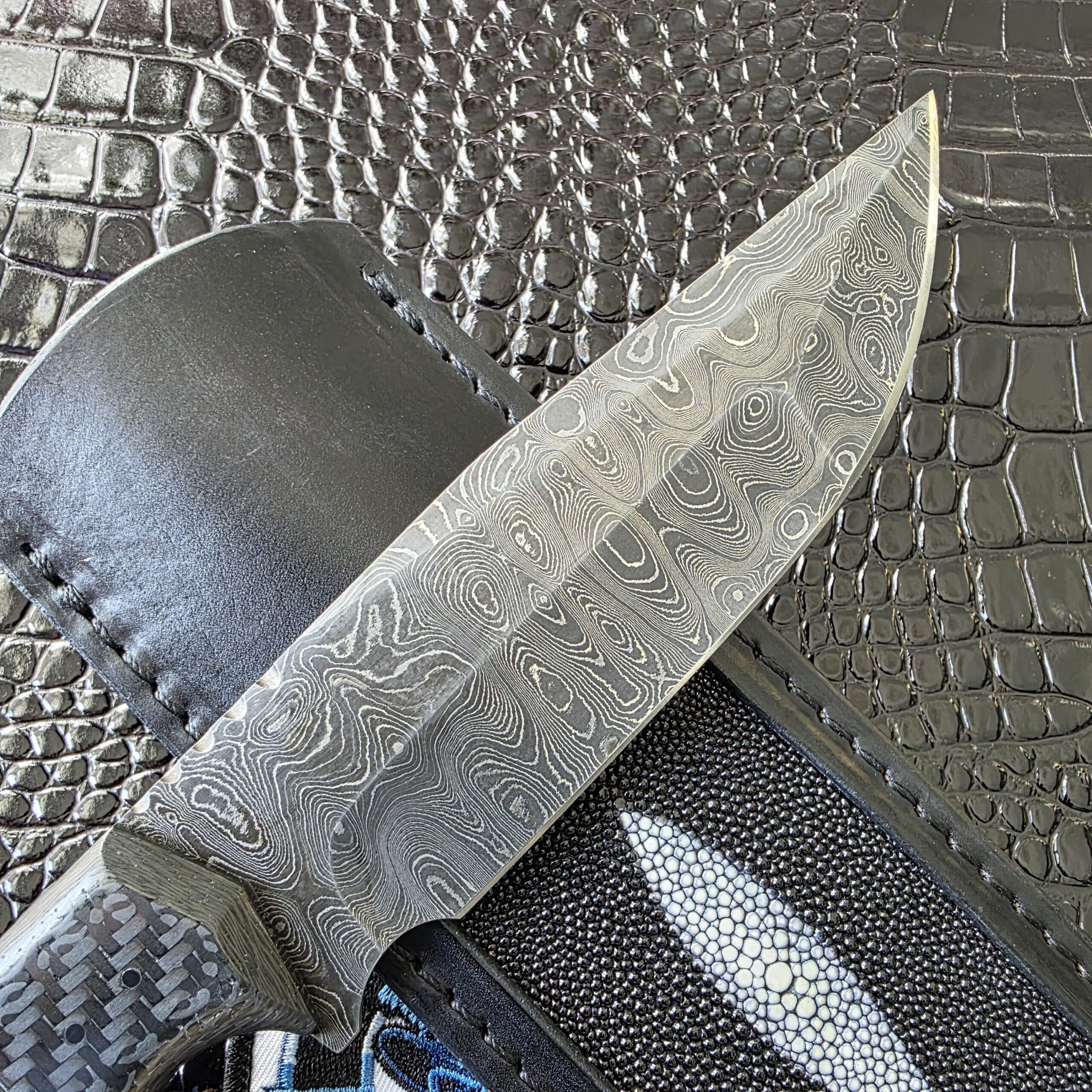 Hand ground N690 stainless steel fixed blade by Holley Knife Company
