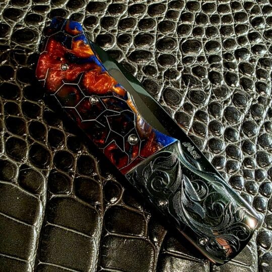 Hoss Knives Custom Bolster-Release Automatic hero photo from 2026 Gator Knife Show