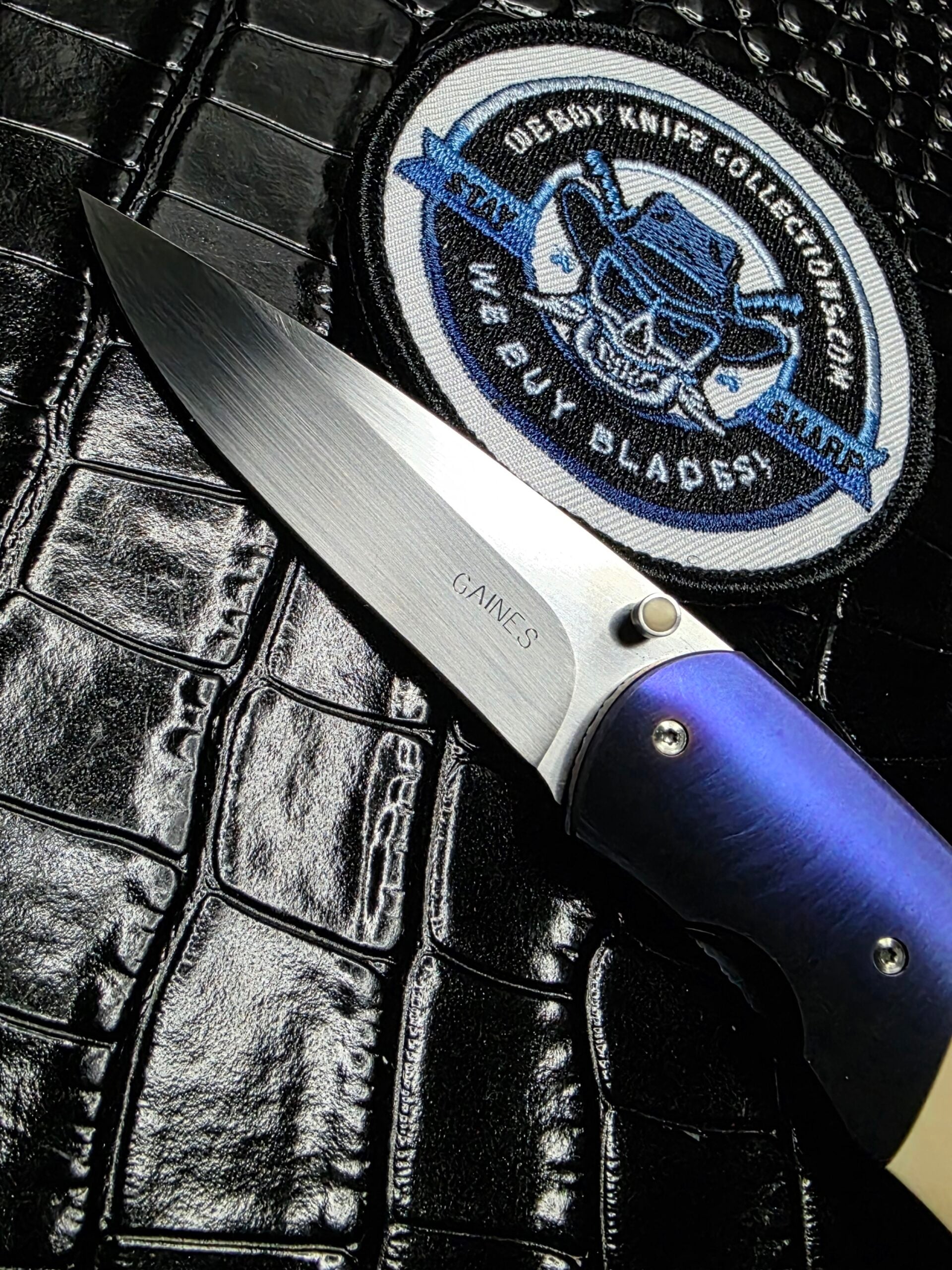 Sharpening choil and edge of the Buddy Gaines Custom Knife.