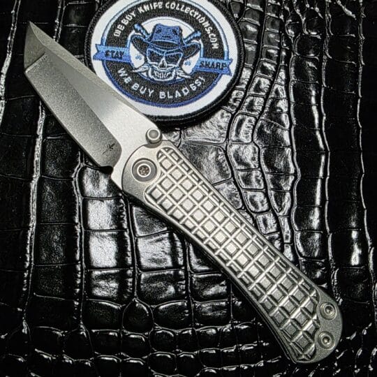 One-of-one Borka Blades x Marfione Custom SBTF 2022 collaboration knife with star grind tanto blade.