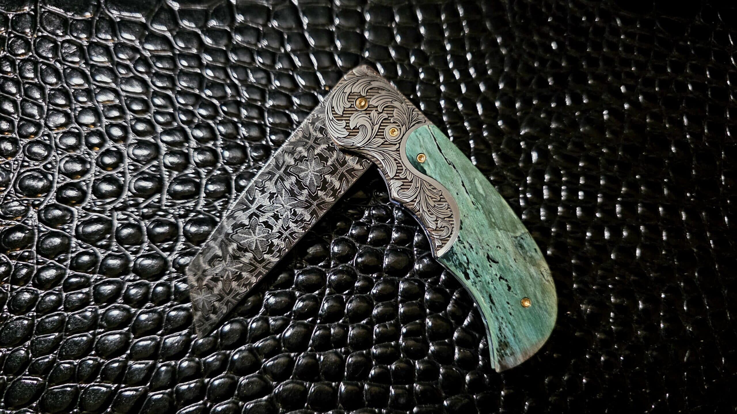 Curt Zimmermann Custom Knives damascus blade award-winning Texas knifemaker