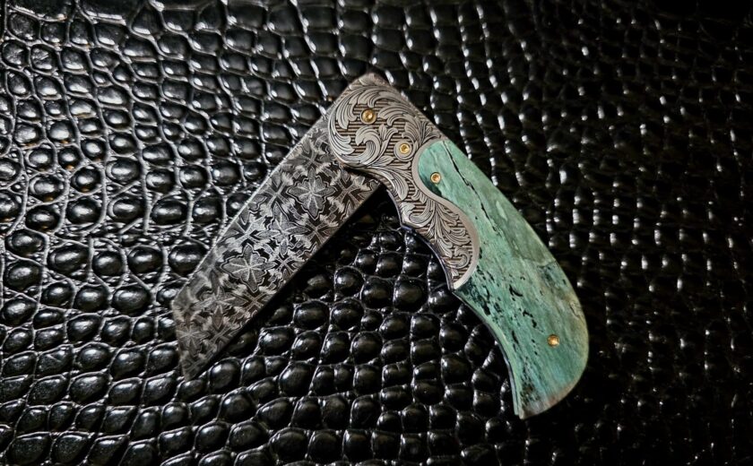 Curt Zimmermann Custom Knives damascus blade award-winning Texas knifemaker