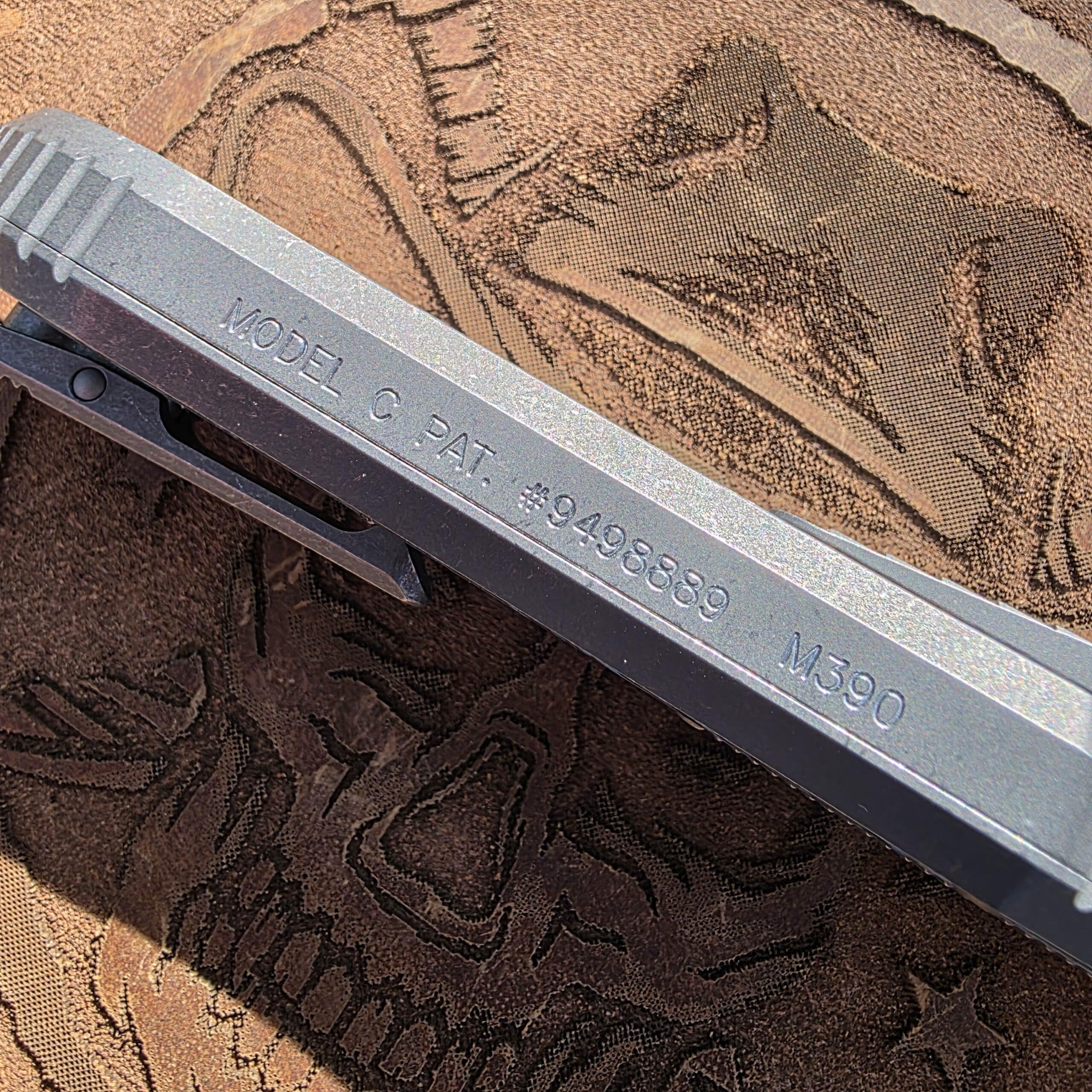 Vertical artistic shot of the Hawk Deadlock Model C zero blade play OTF.