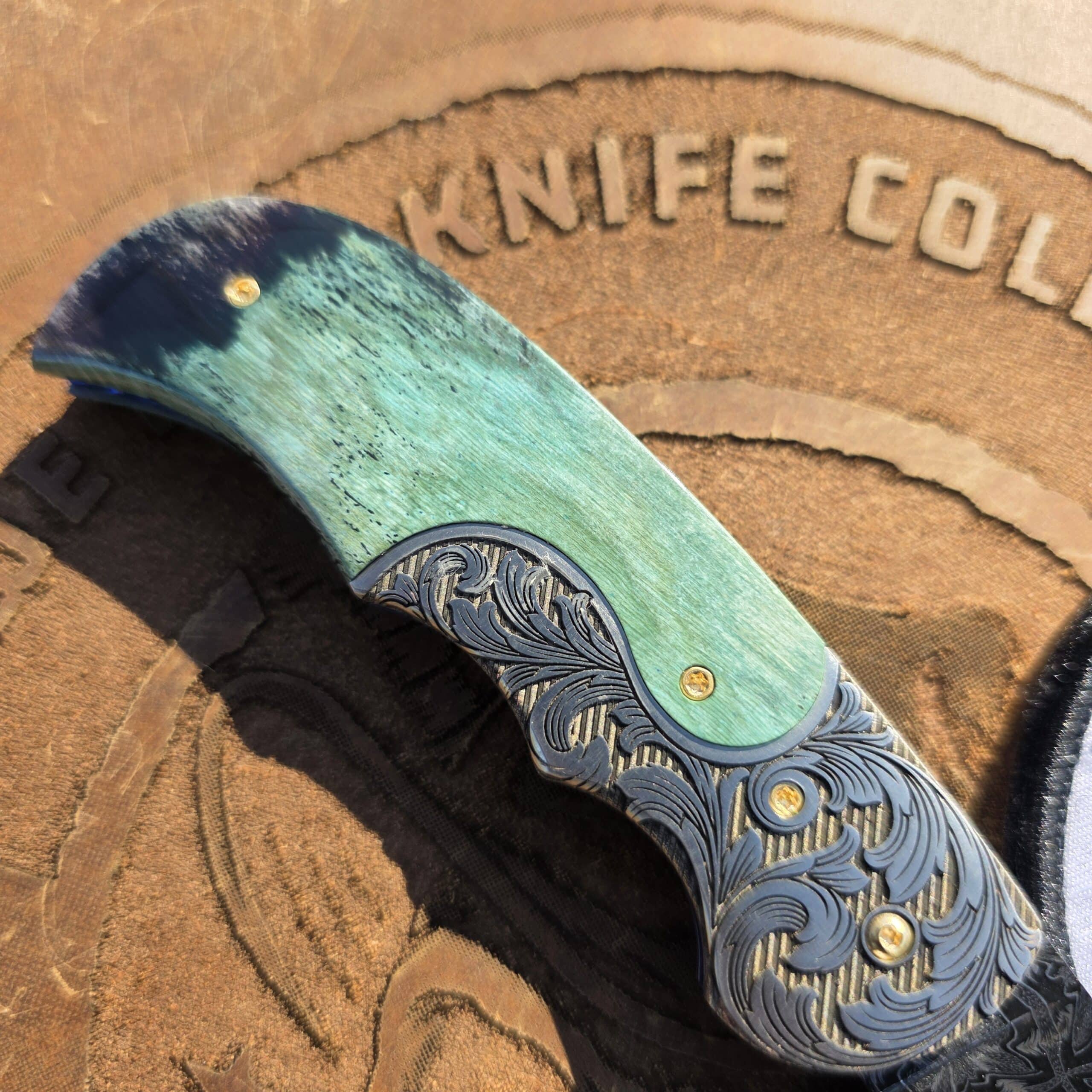 Right side profile of the Curt Zimmermann custom folder in the closed position.