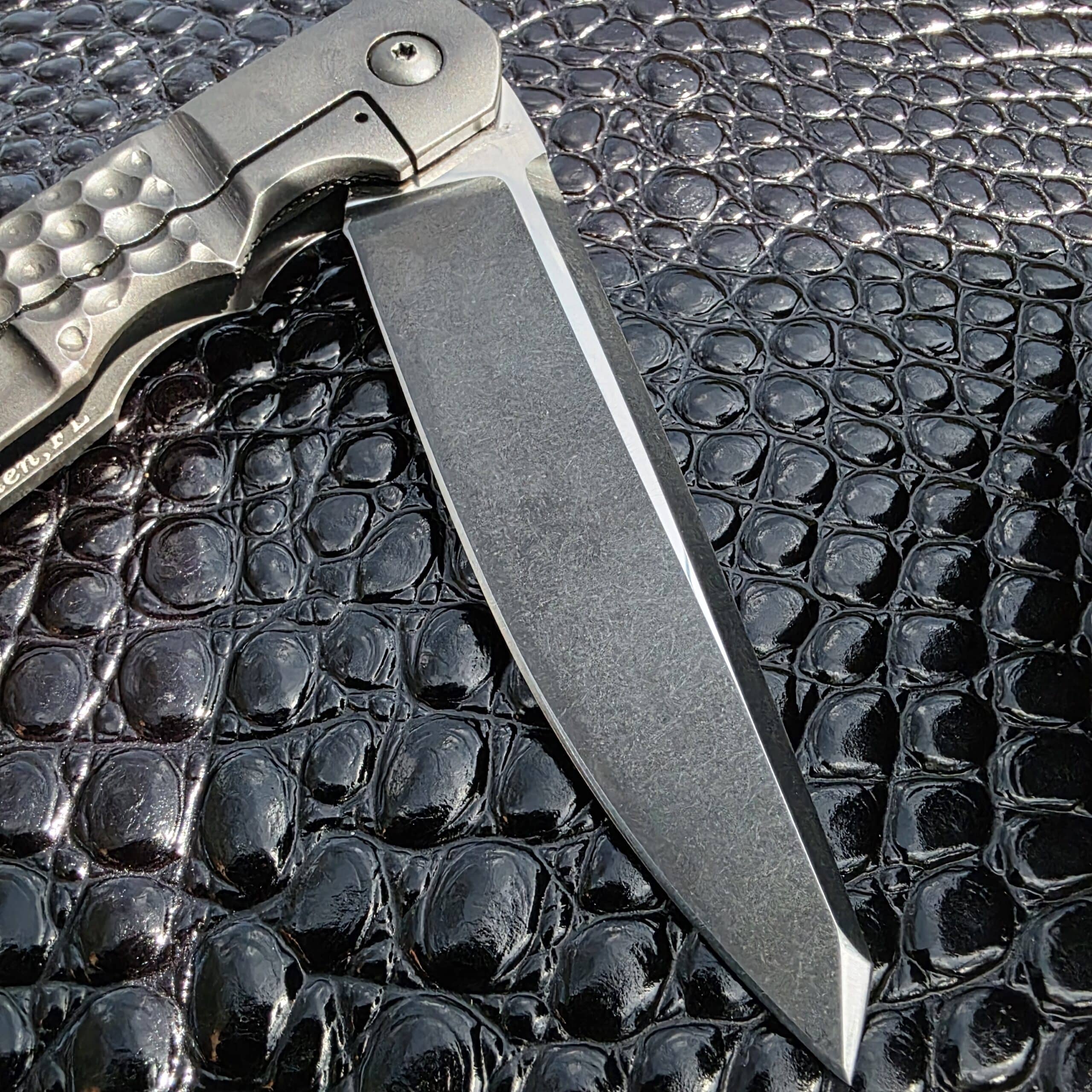Jason Clark Model 65 FL CPM-3V blade close-up