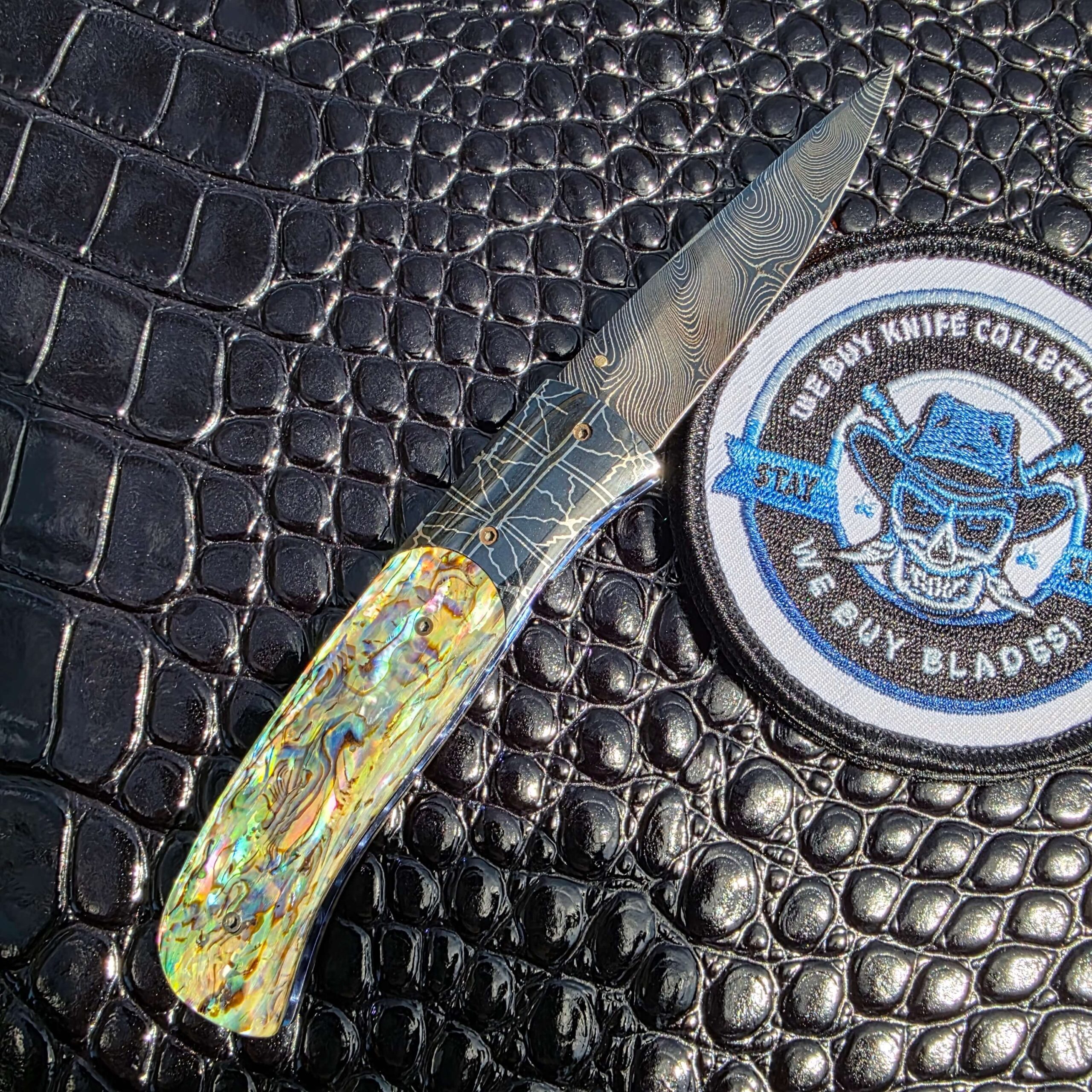 Open clip-side view of Jeff Chaffee custom linerlock