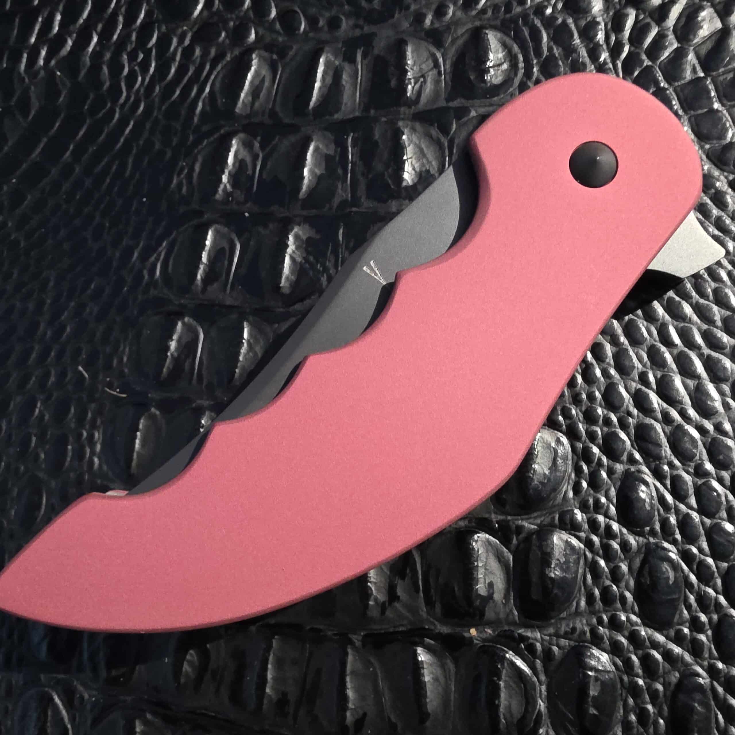 Cerakote detail on blade and handle of Jeff VanderMeulen Homicide Tanto