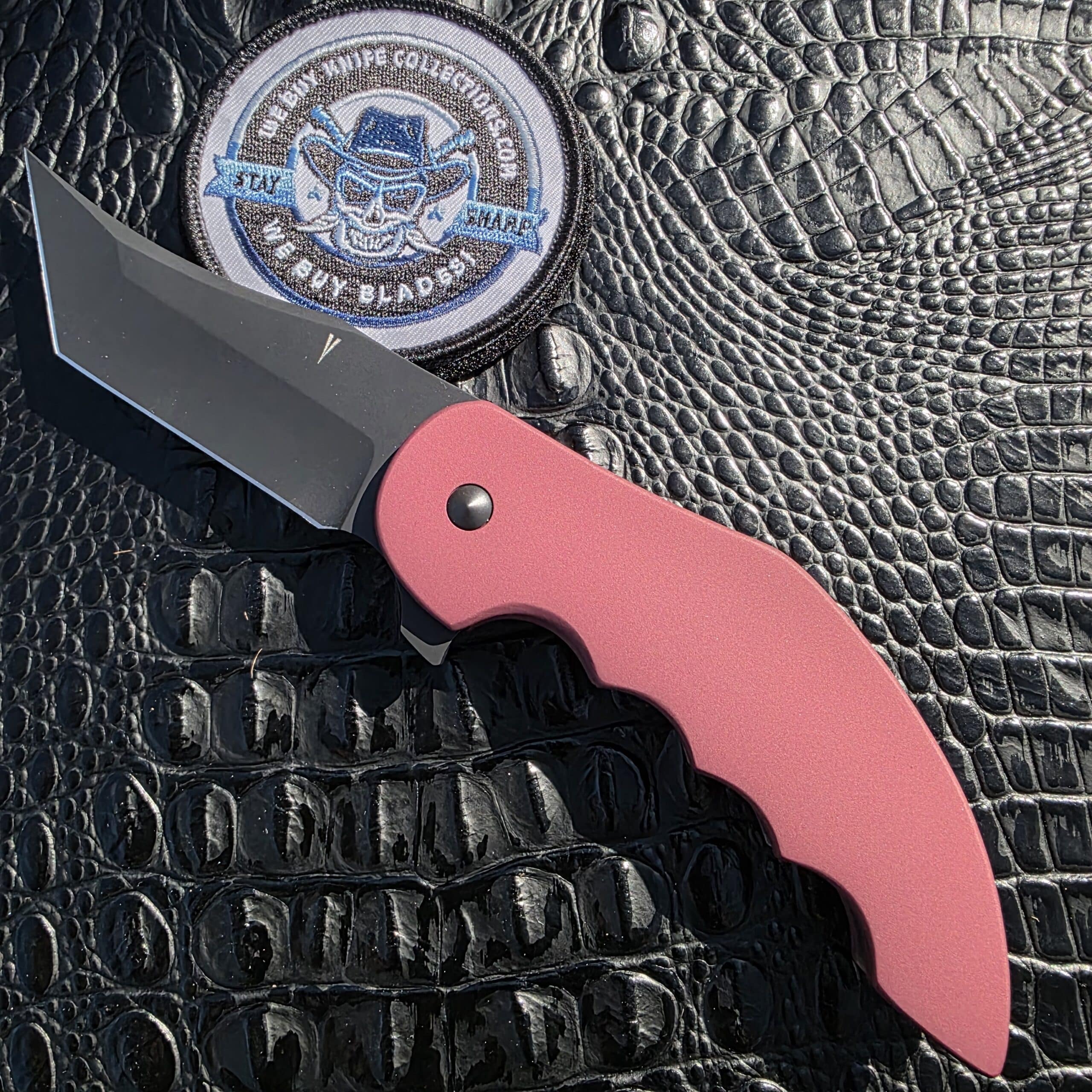 Jeff VanderMeulen Homicide Tanto with black Cerakoted blade and red Cerakoted handle