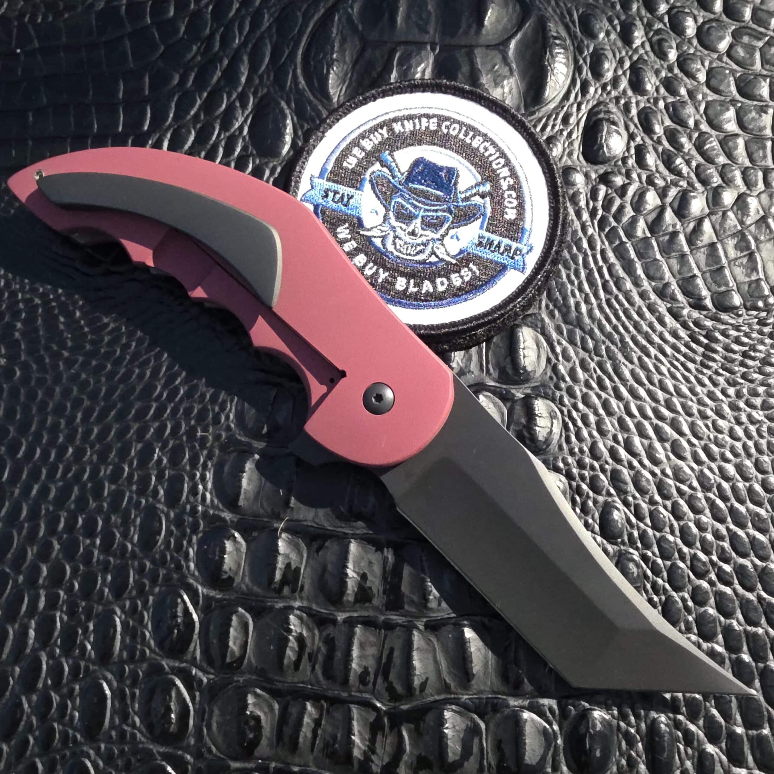 Open clip-side view of Jeff VanderMeulen Homicide #20 Tanto with custom Cerakote finish