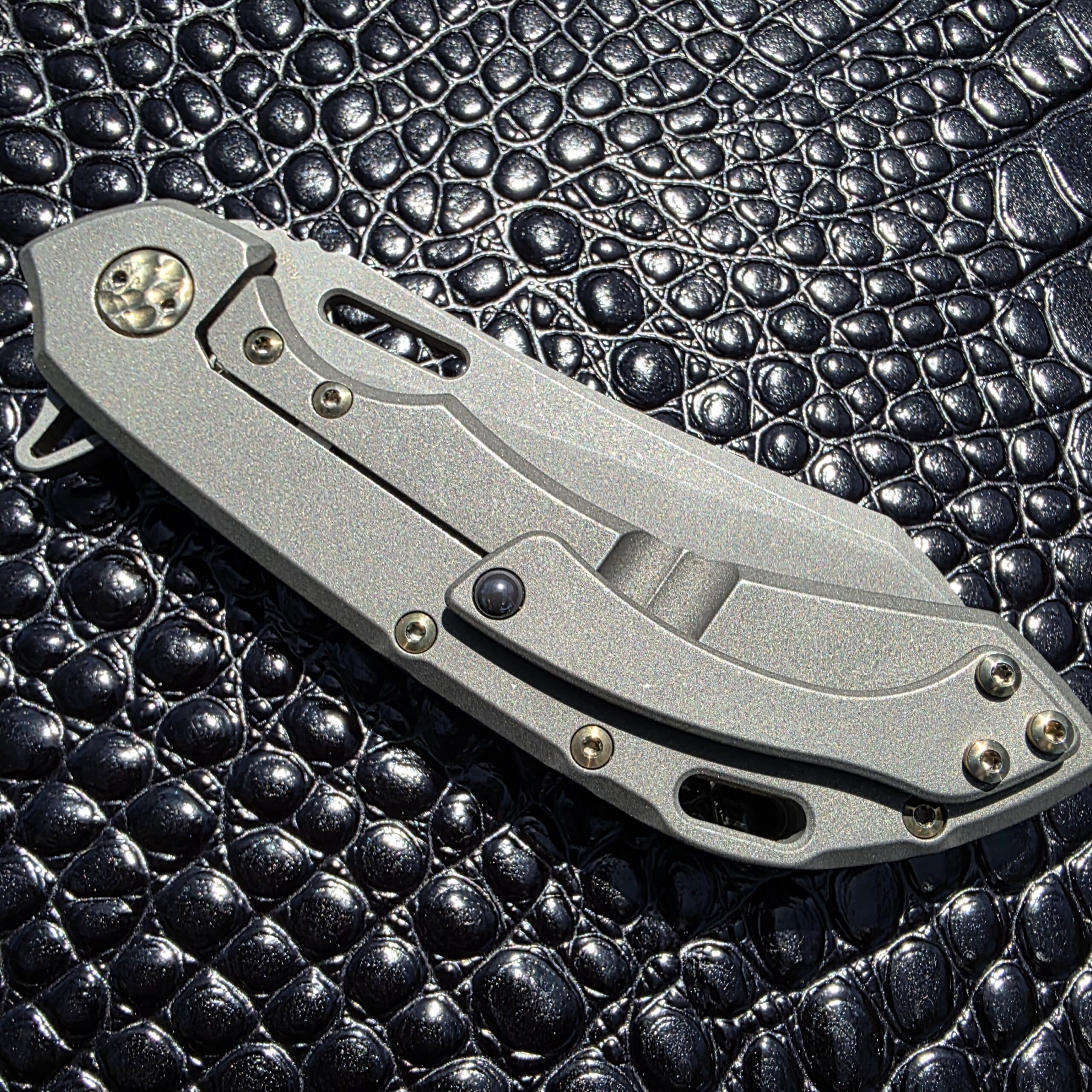 Closed lock-side view of Olamic Wayfarer 247 Bronze Rocks Prototype Wharning No. 07
