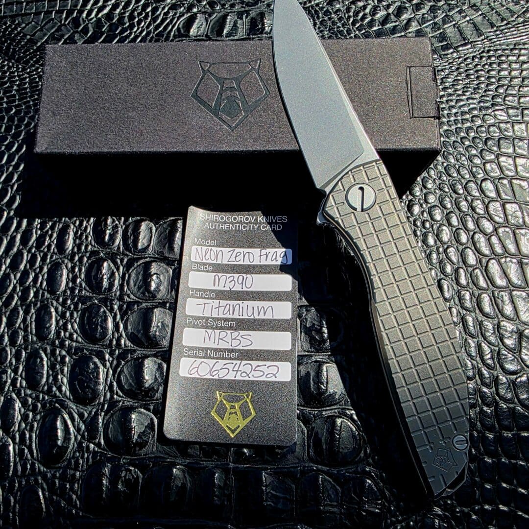 Shirogorov NeOn Zero Monkey Edge FRAG Pattern Knife