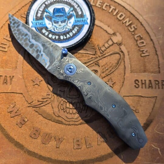 Brian Milinski Il Bastione gentleman’s folder with Deville Damascus and black carbon fiber