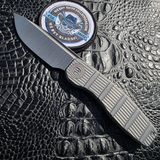 Brown Knives FSD #247 Full Size Model with stonewashed titanium frame and CPM-154 blade
