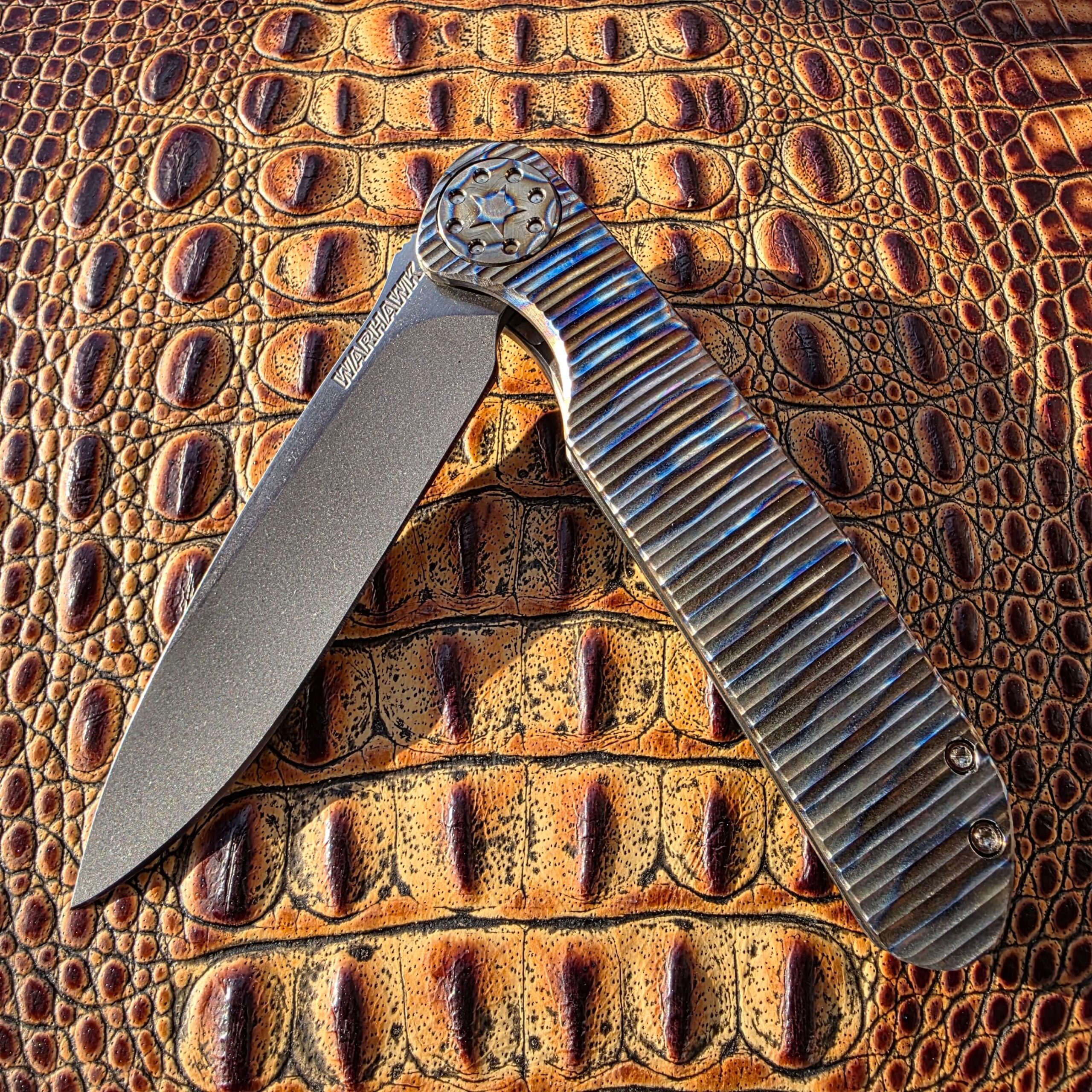 Curtiss Knives Warhawk 375 torched titanium finish
