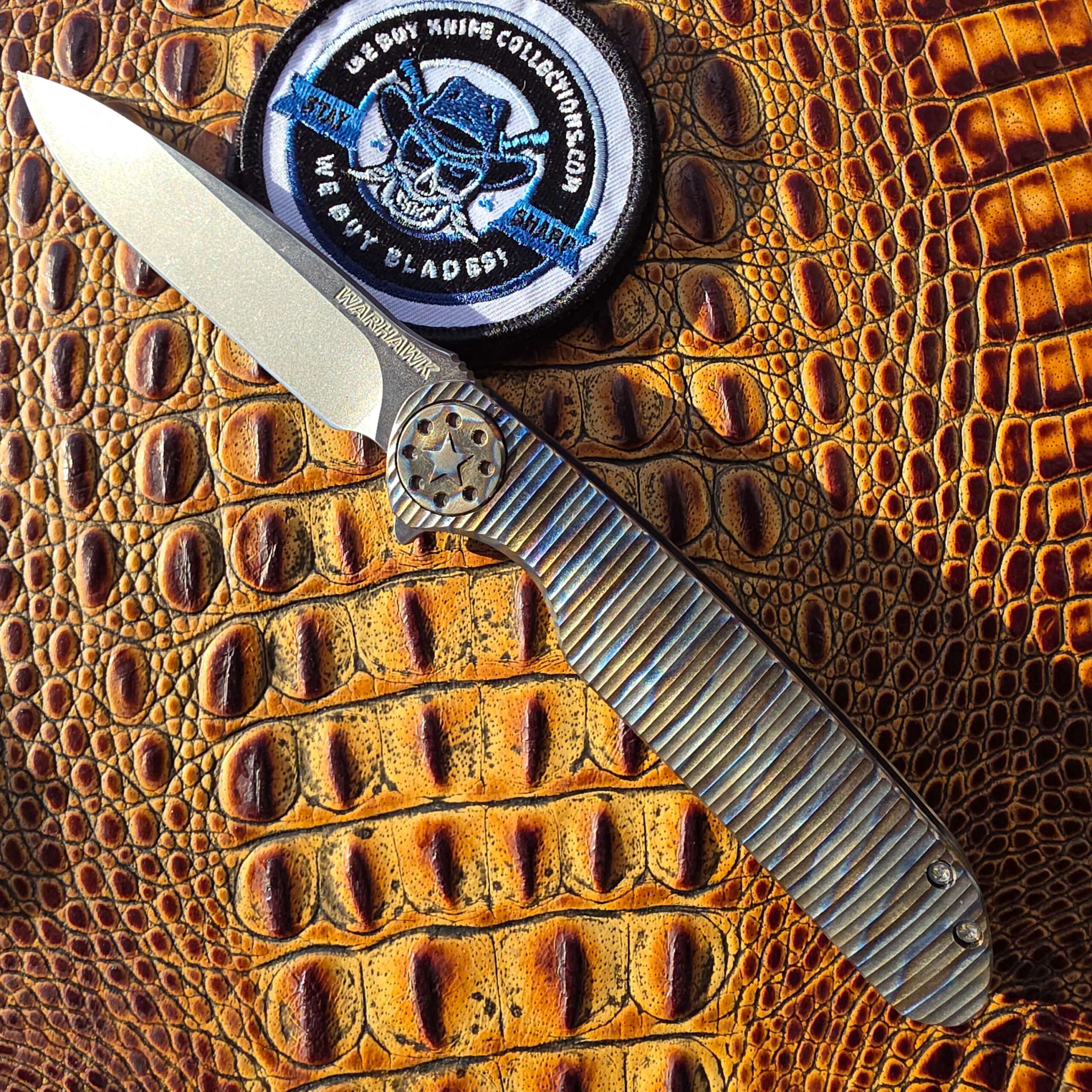 Curtiss Knives Warhawk 375 torched titanium M390 custom folder