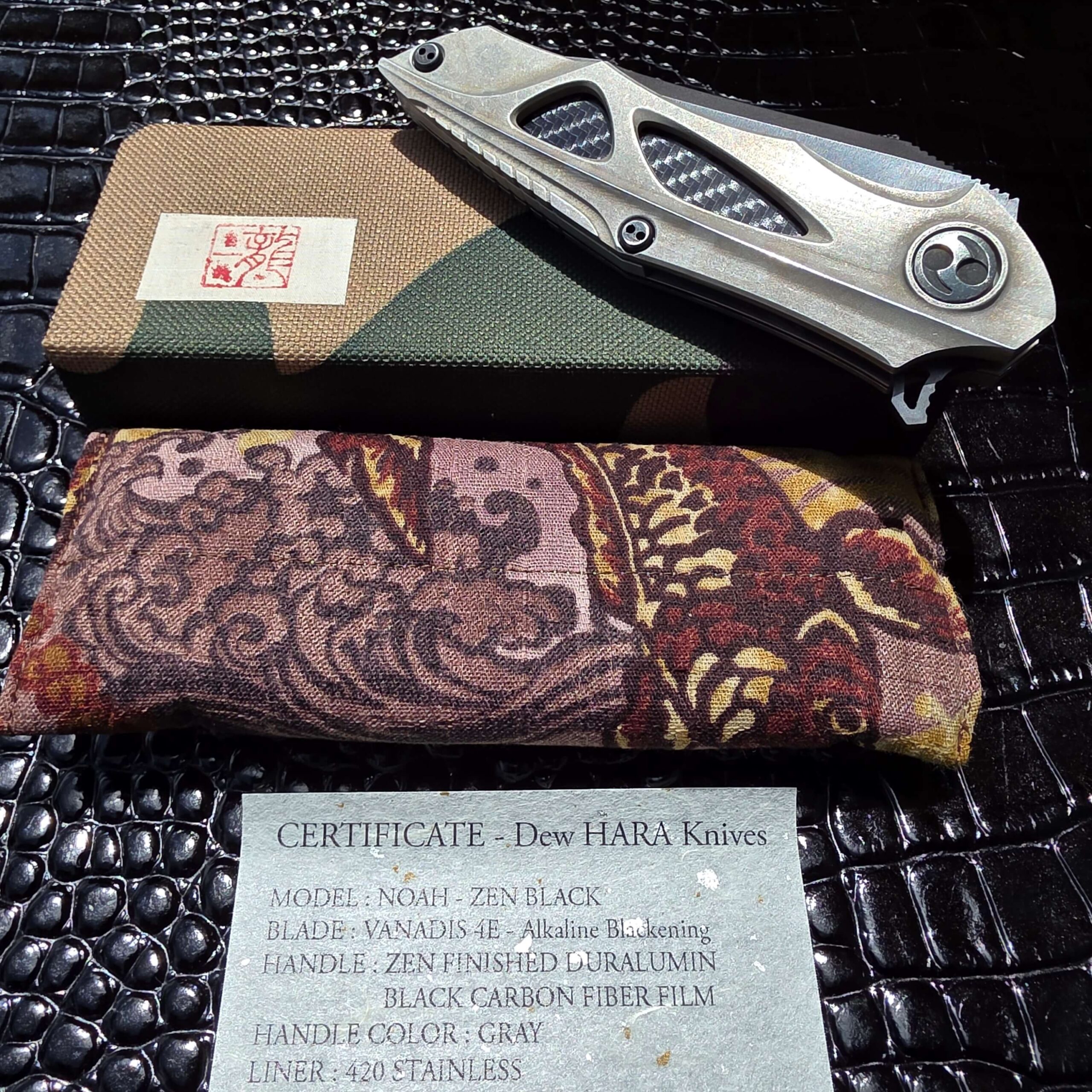 Dew Hara NOAH-ZEN DH-20B with kimono-style pouch
