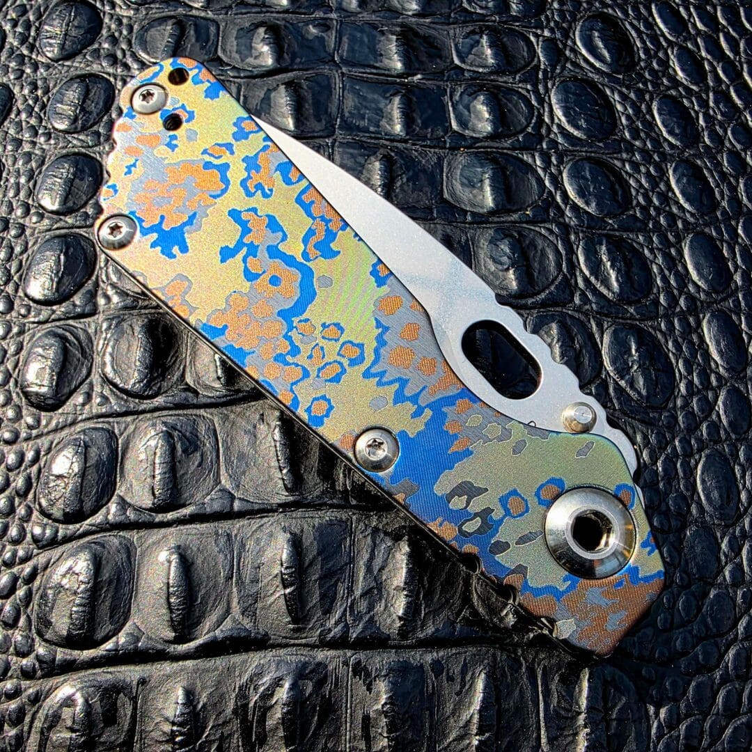 Strider Knives SnG Partizan Camo Titanium | S30V Tanto Blade