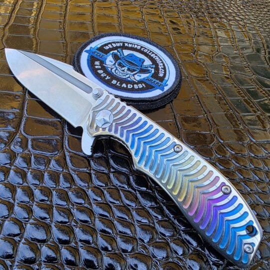 Tim Britton Custom T-10 with ATS-34 blade and anodized titanium handle
