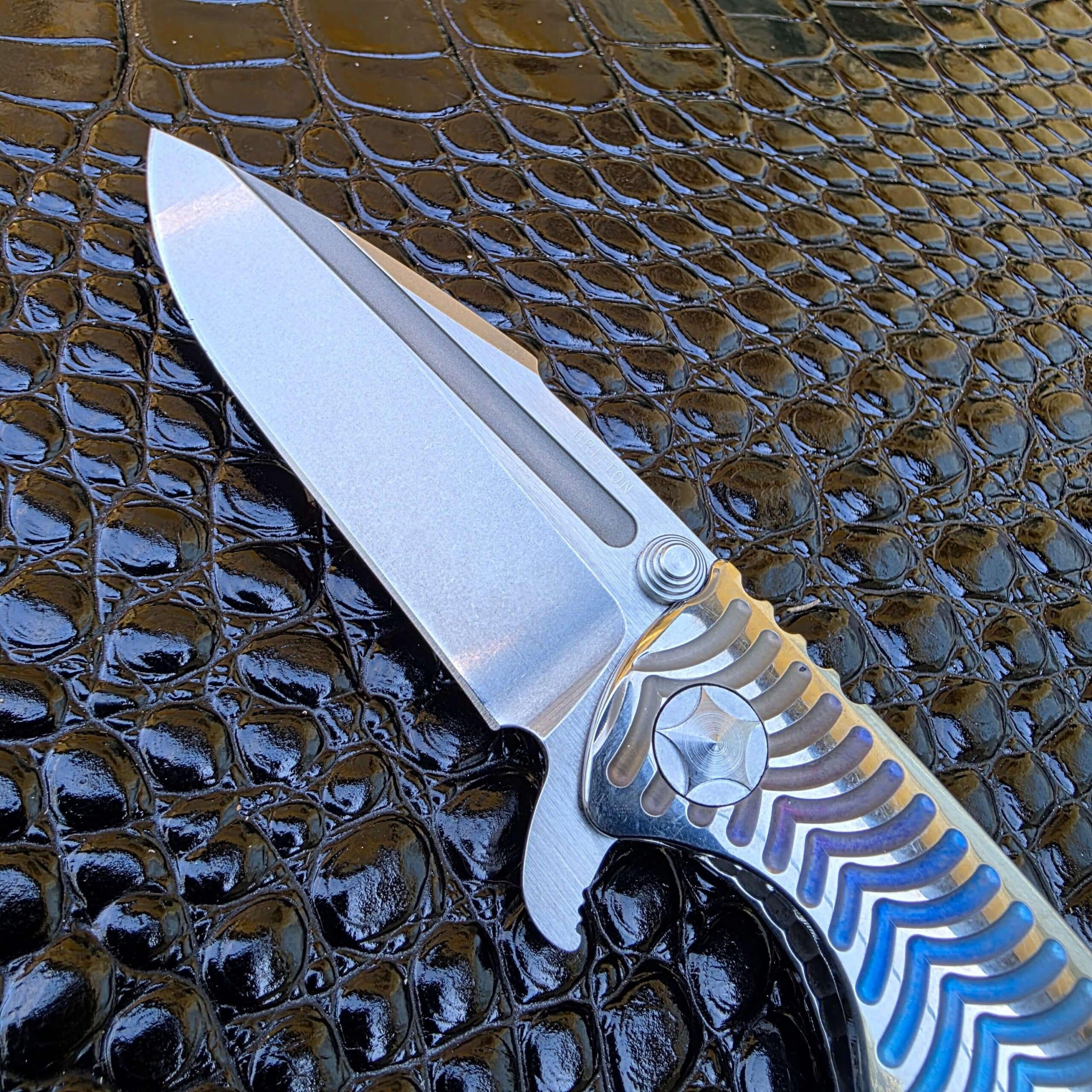 ATS-34 two-tone blade on Tim Britton Custom T-10