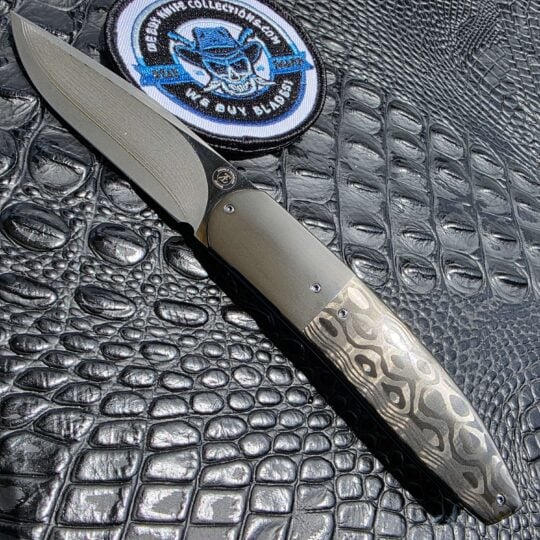 André Thorburn L28 Front Flipper with SG2 Damascus San Mai blade