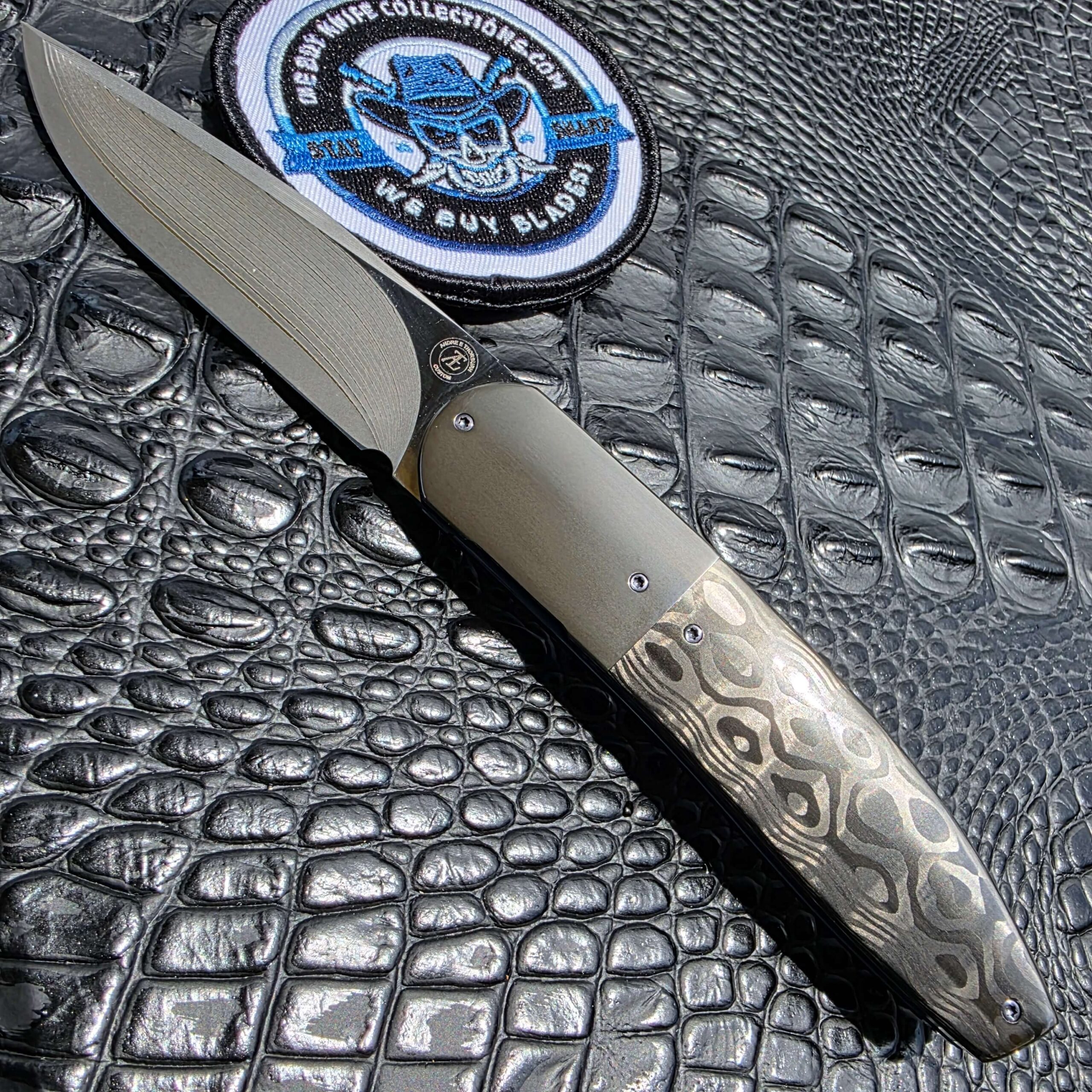 André Thorburn Custom L28 Flipper | Zirconium and San Mai