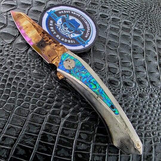 Dew Hara Custom METEOR 1 of 1 Aurora VG-10 Damascus knife