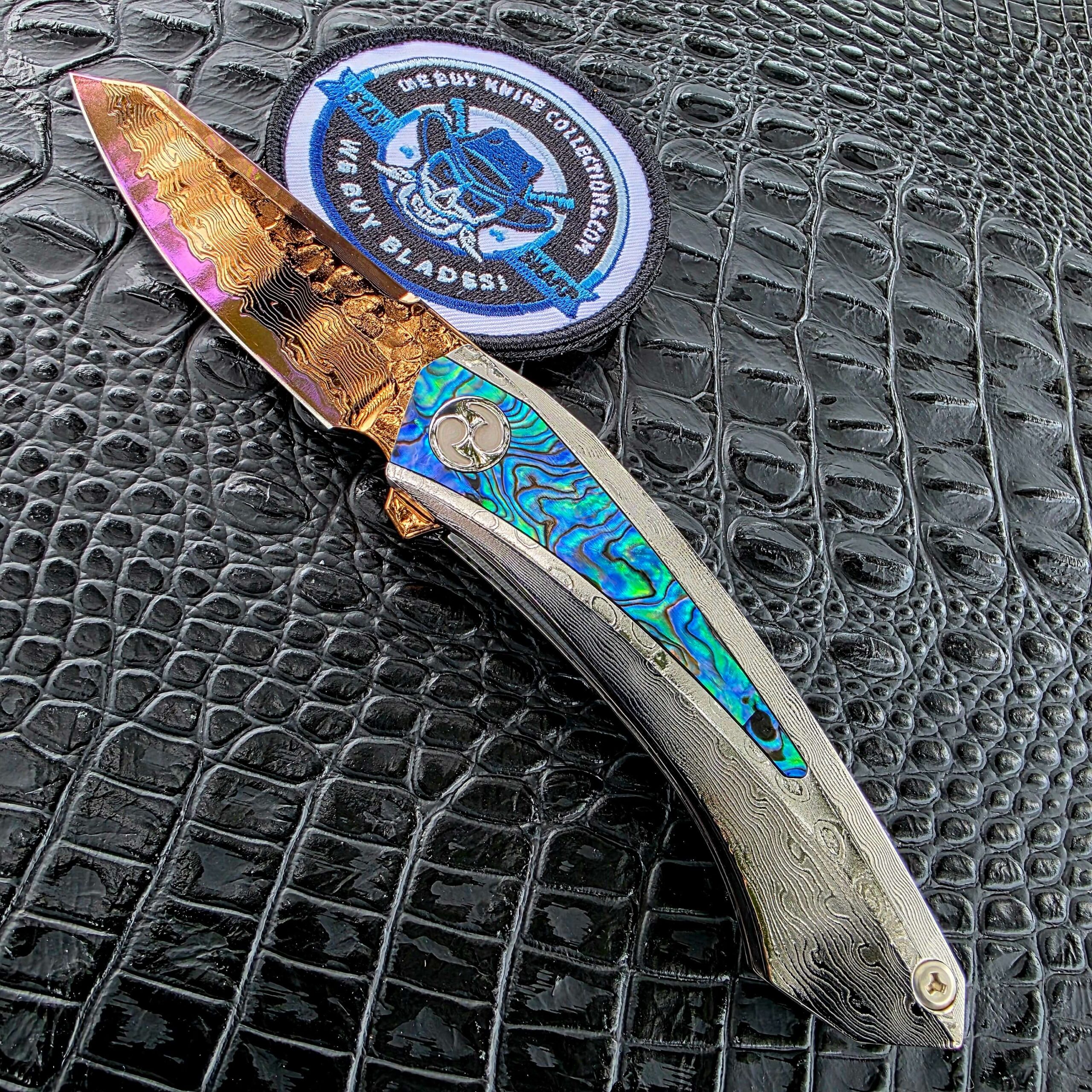 Dew Hara Custom METEOR 1 of 1 Aurora VG-10 Damascus knife