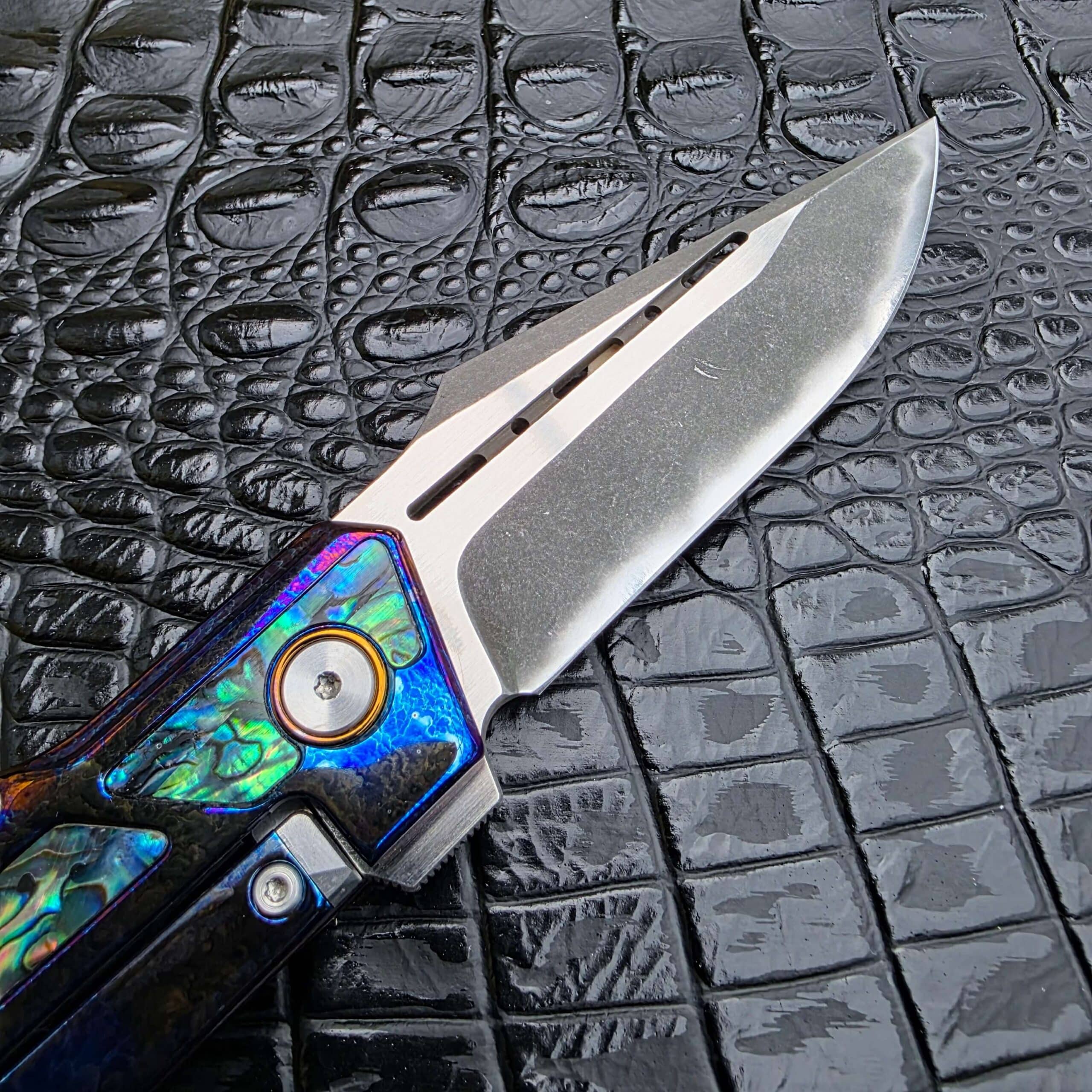 Dew Hara GAIA Serial 003 acid wash hamon detail
