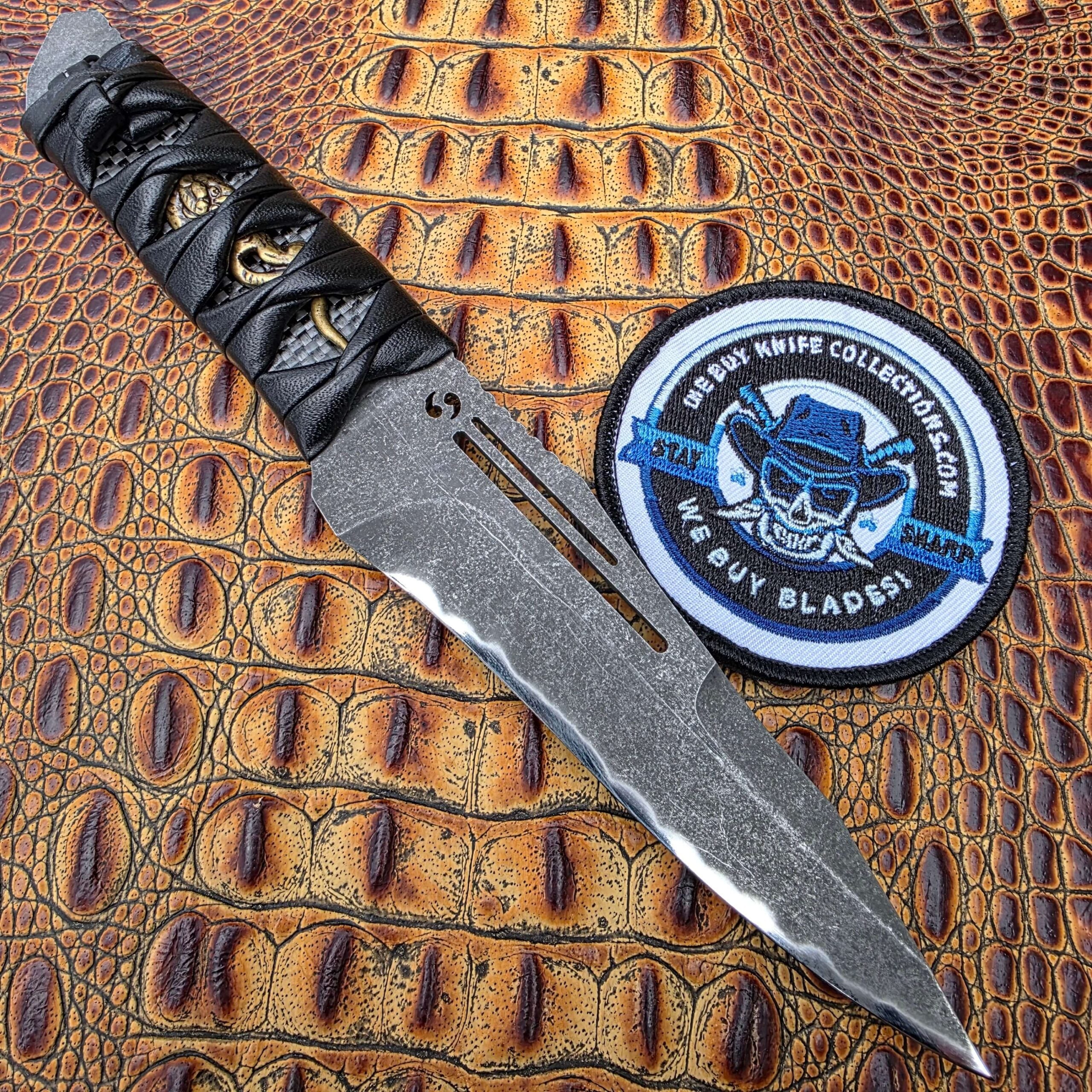 Dew Hara HOMURA reverse-side fixed blade view