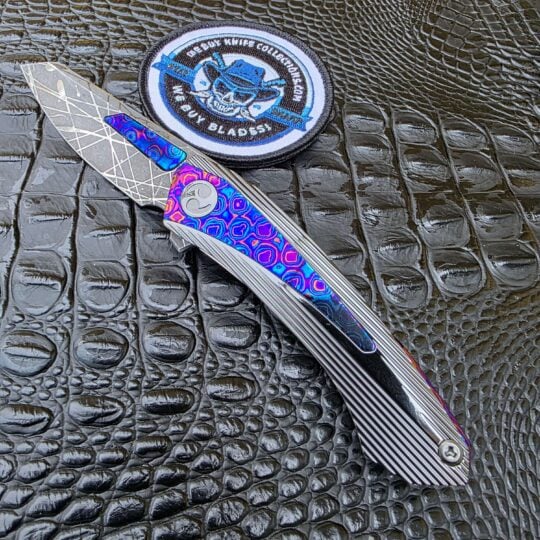 Dew Hara METEOR Dark Lightning Timascus 1 of 1 custom knife