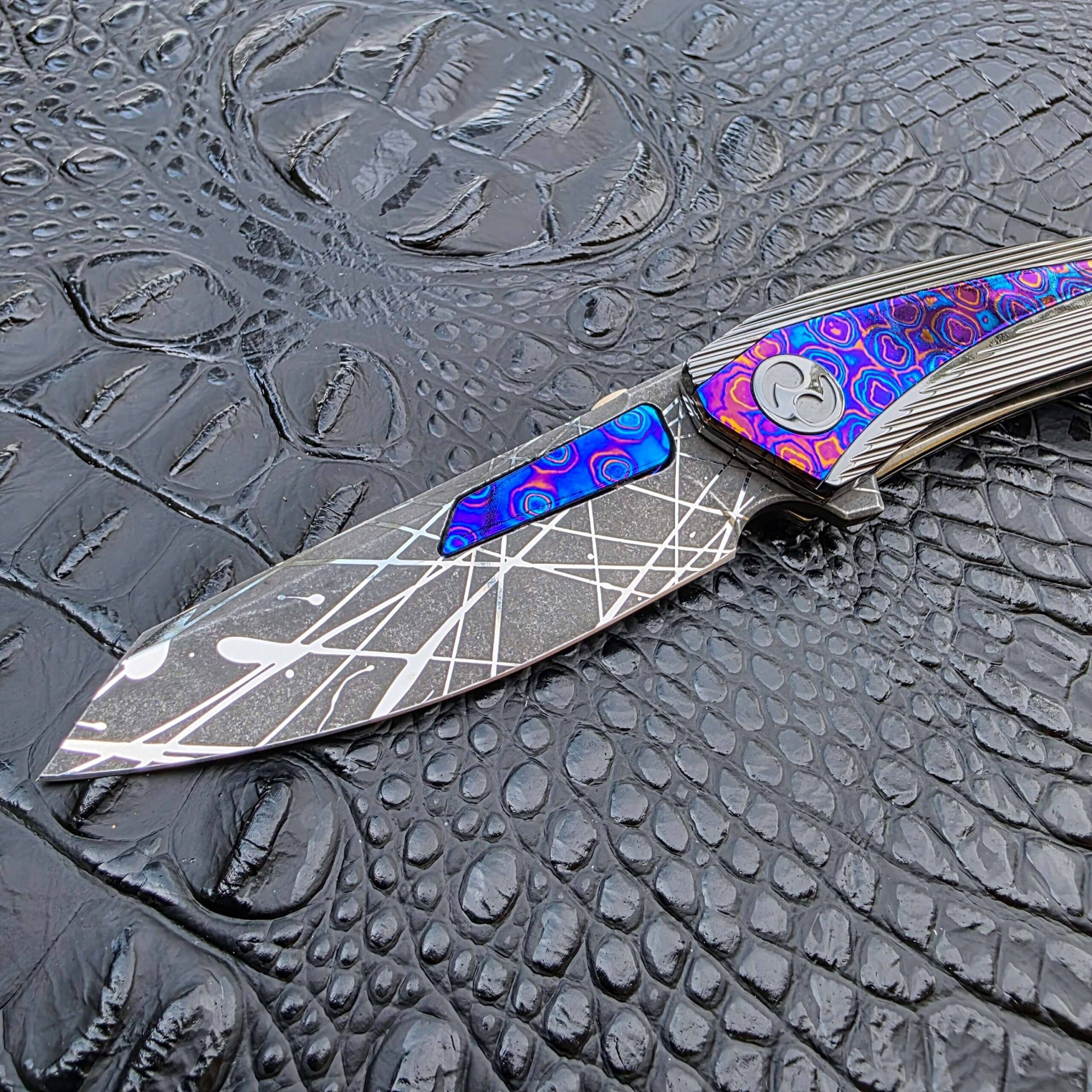 Dew Hara METEOR VG-10 Dark Lightning blade close-up