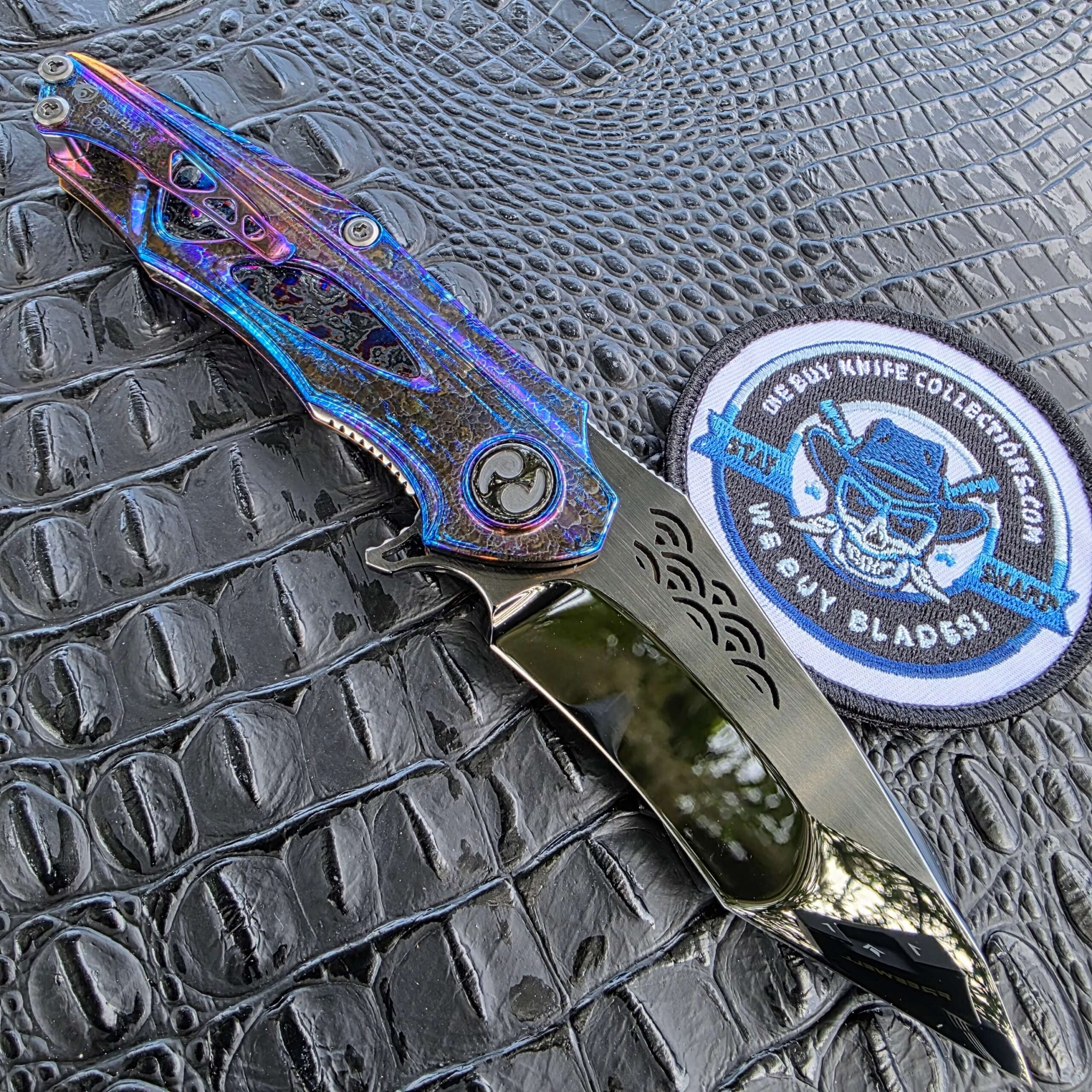 Dew Hara NOAH high-polish DLC M390 blade open view
