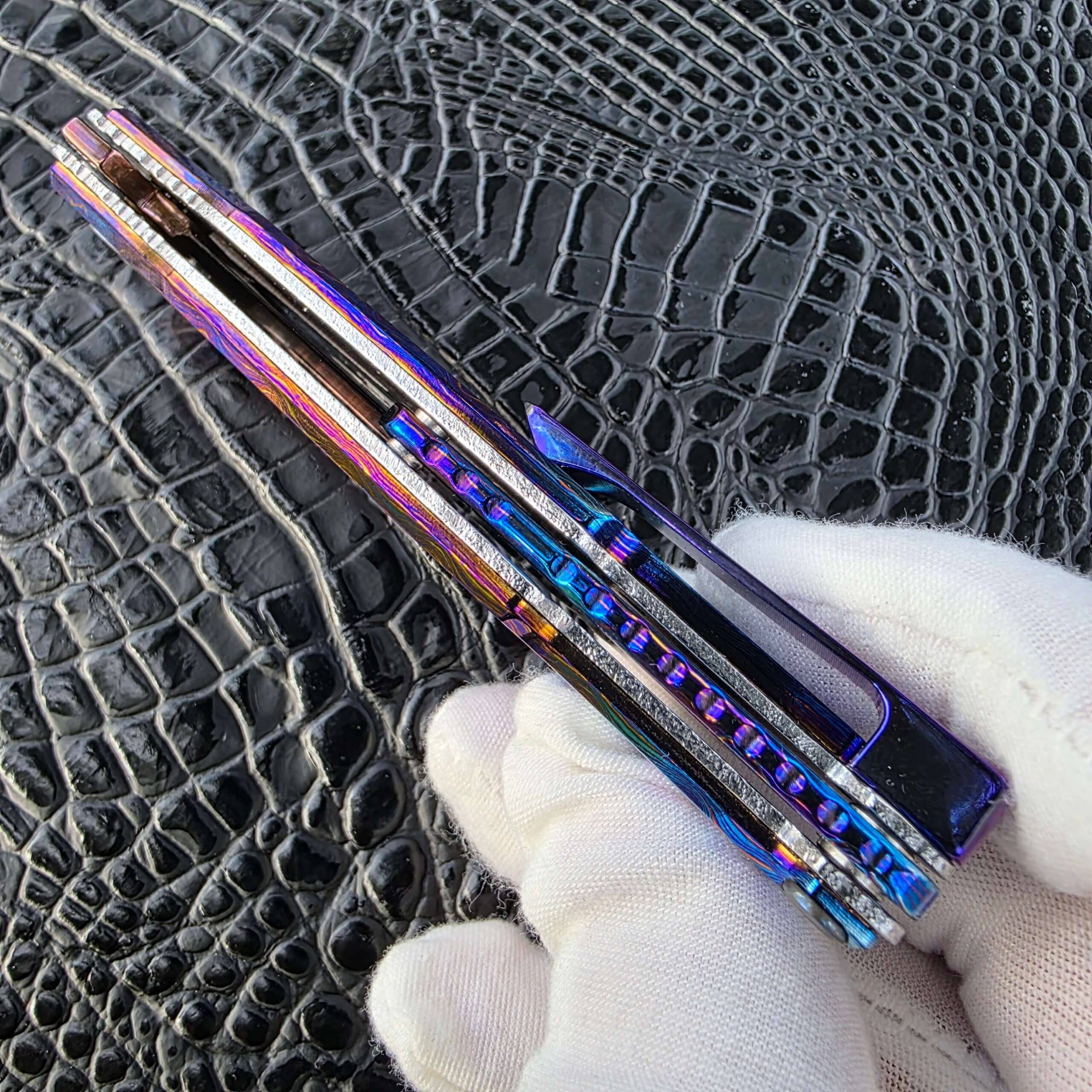 Dew Hara RAY Timascus backbar detail