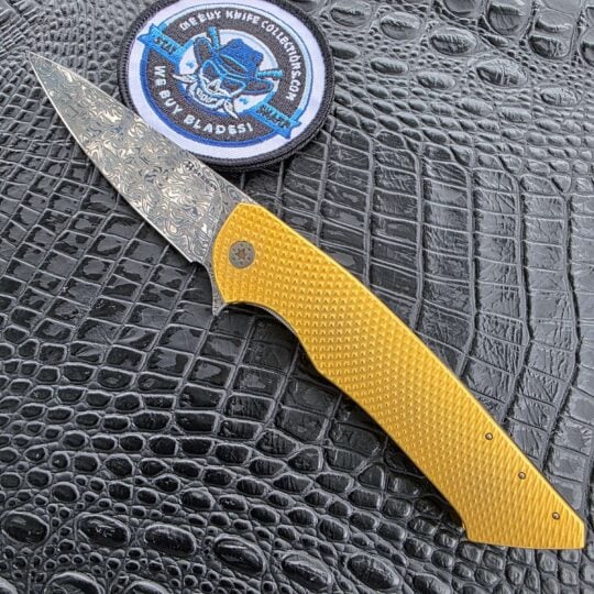 Herman Knives SLIM #0507 Damasteel Oerlikon Half Dress folder