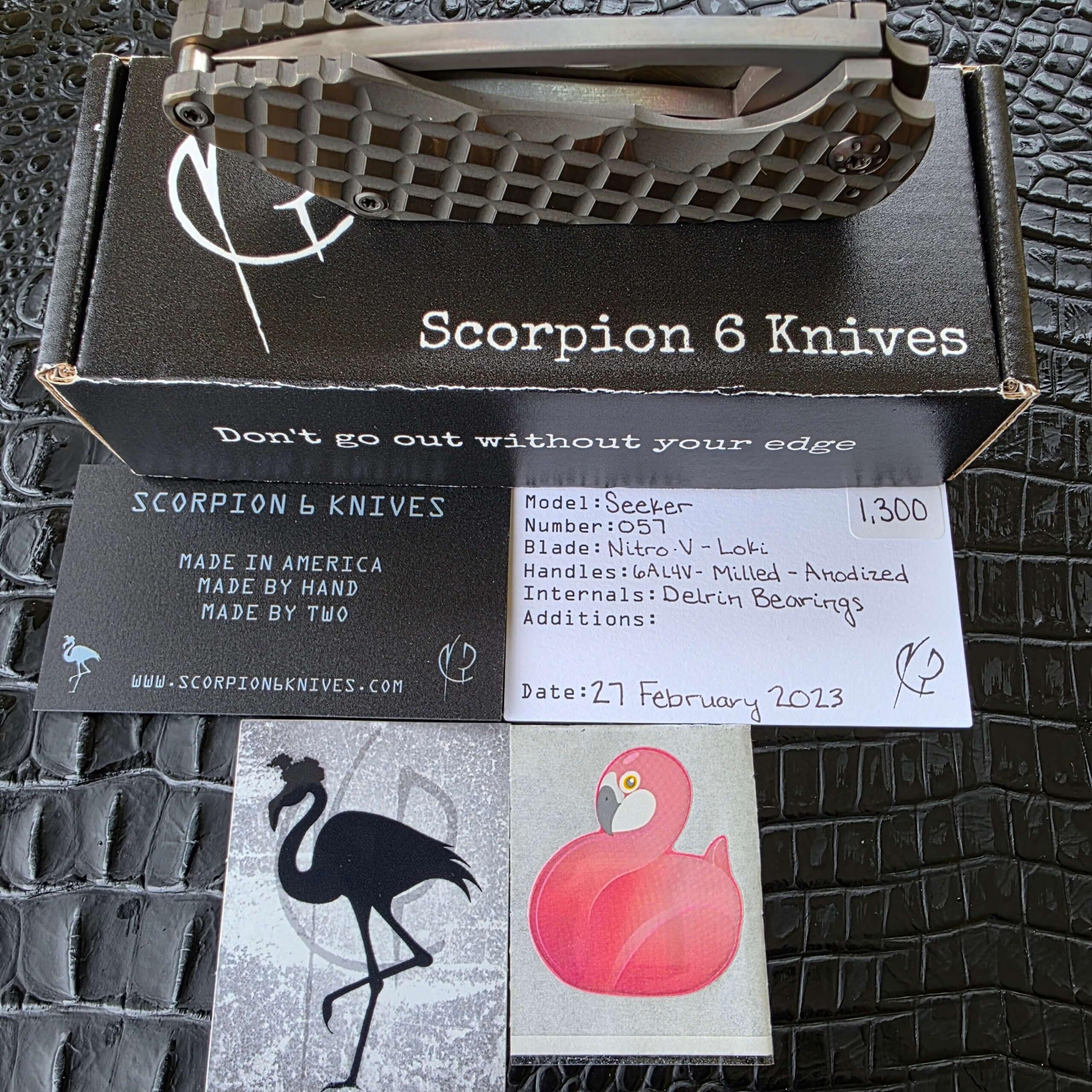 Scorpion 6 Seeker #057 box and COA presentation