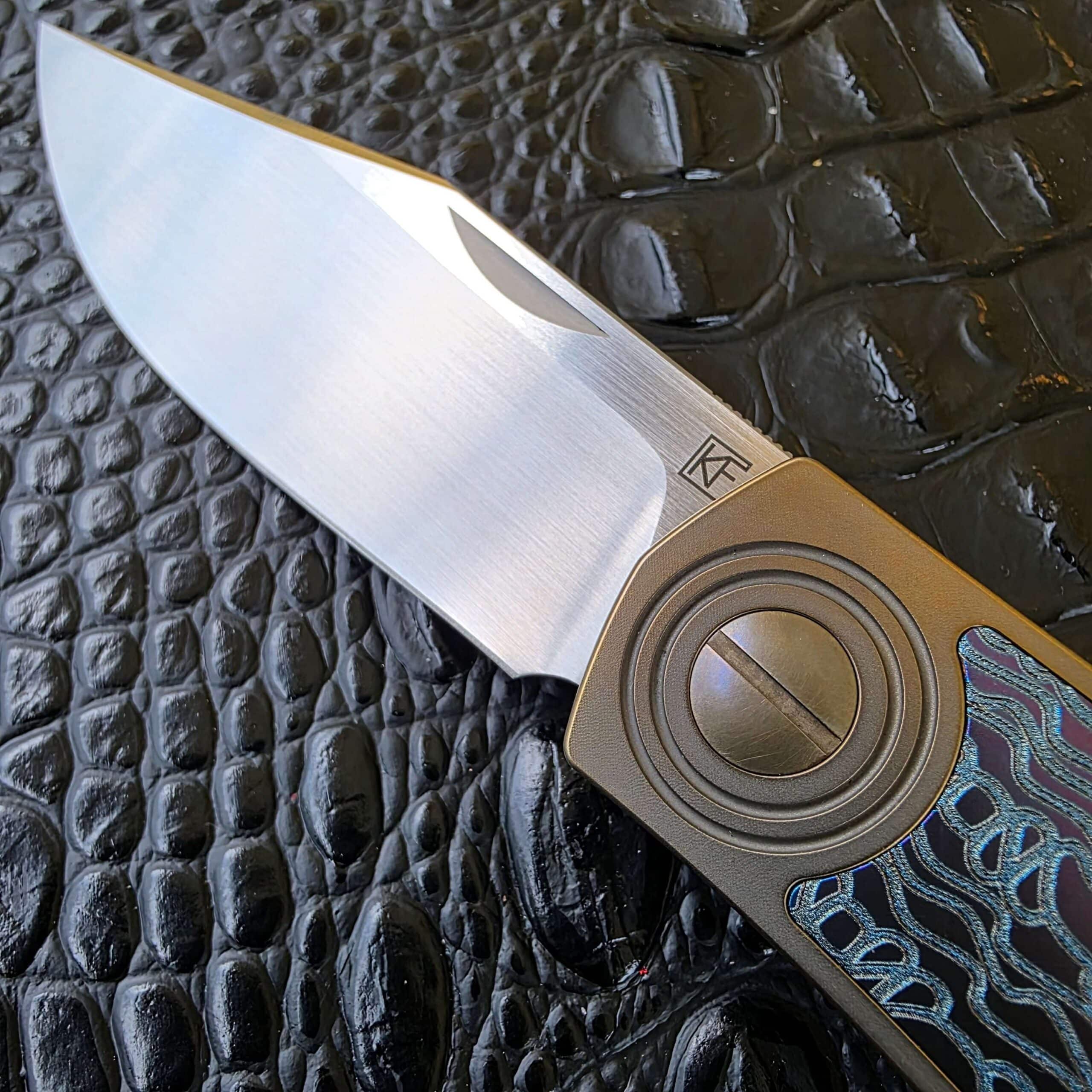 CKF Veksha hand-rubbed M390 clip-point blade