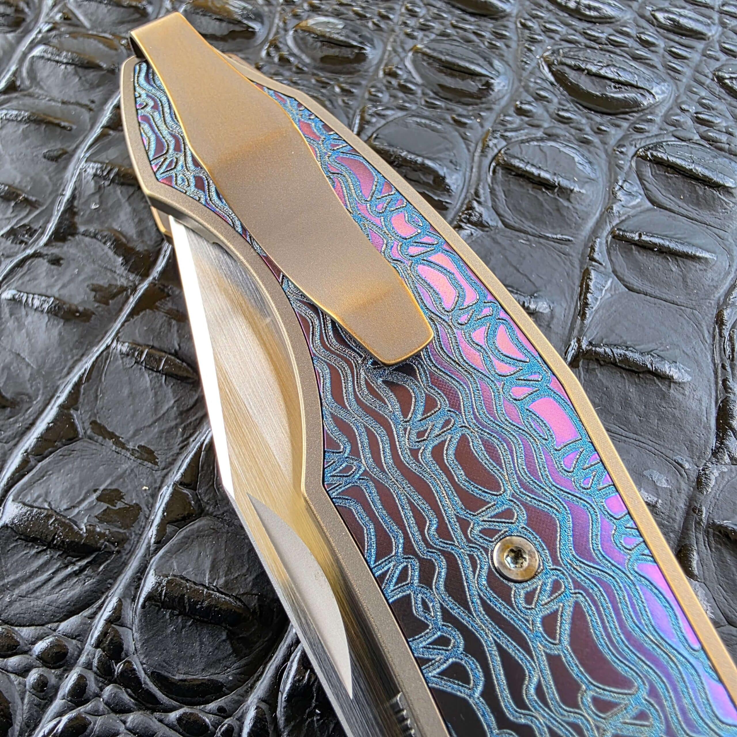 CKF Veksha reversible titanium tip-up pocket clip