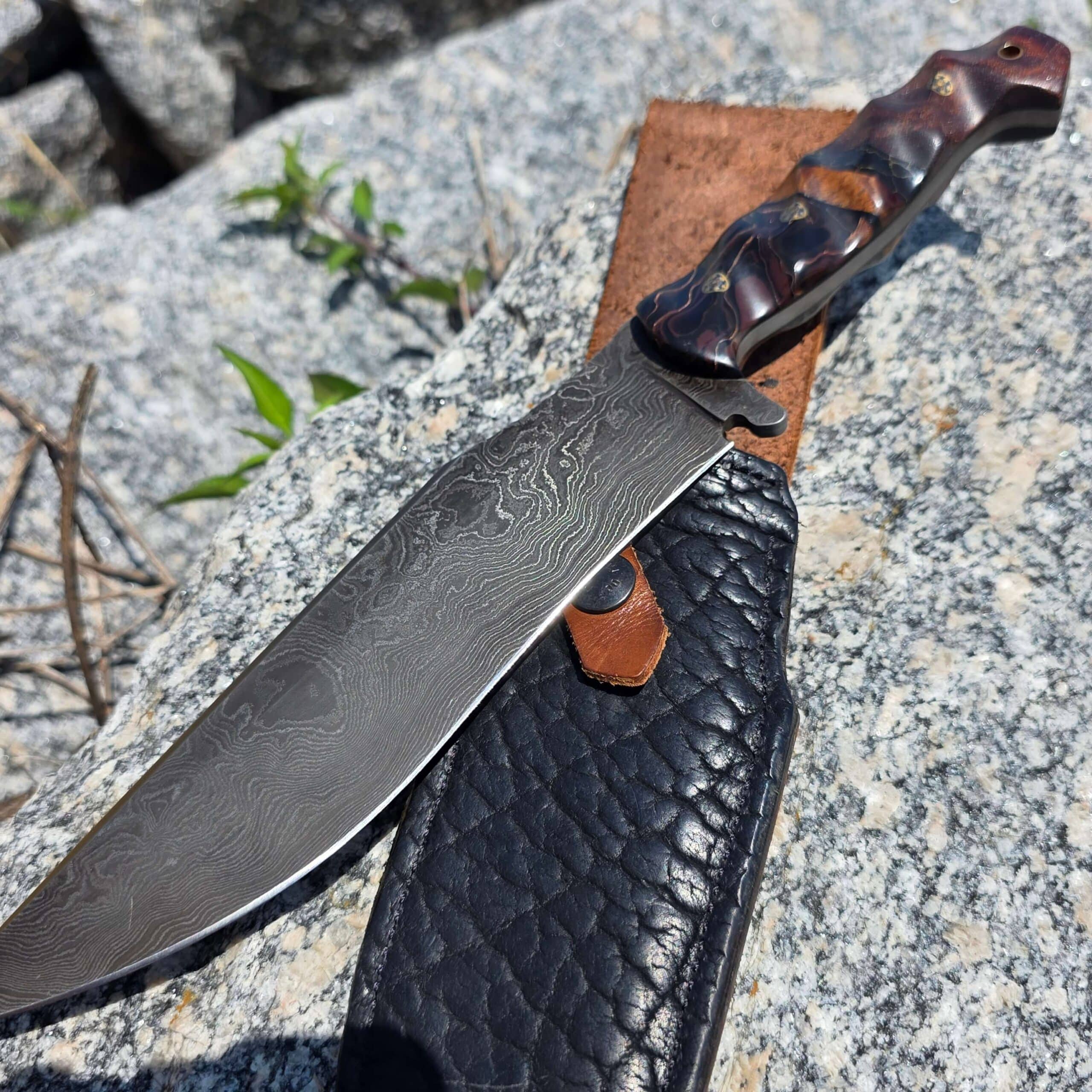 Half Face Blades Charity Bowie show-side fixed blade view