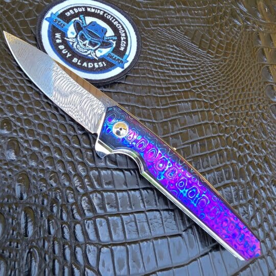 Jaco de Kock NS Flipper Full Dress Timascus custom knife