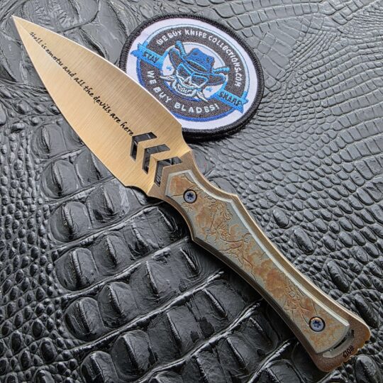 Scorpion 6 Storen #013 show side with gold satin Nitro-V blade