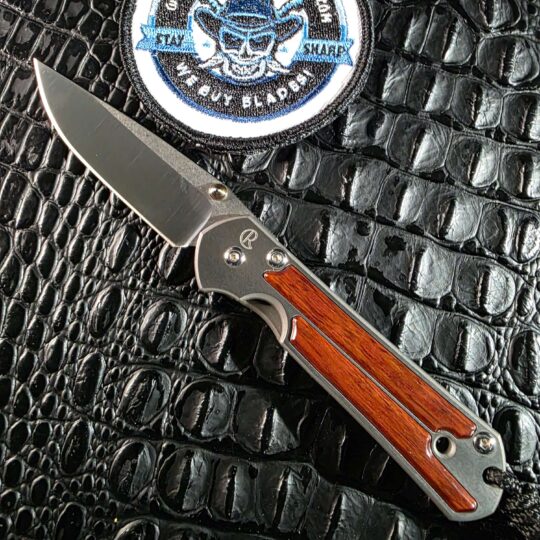 Chris Reeve Small Sebenza Classic Wood open with S30V blade and snakewood inlays