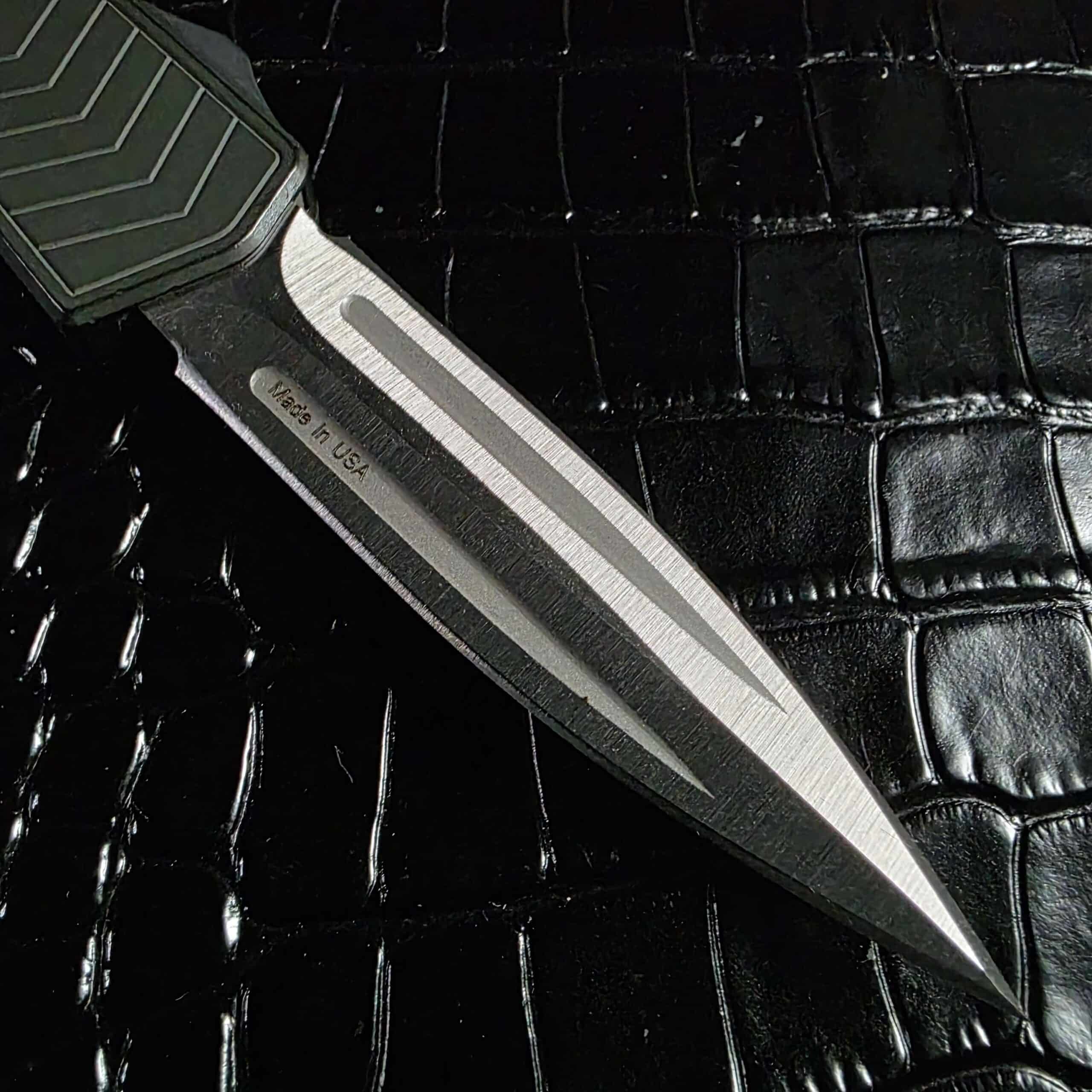 Made In USA etched along the blade flat of the Medford Merc-1 OTF