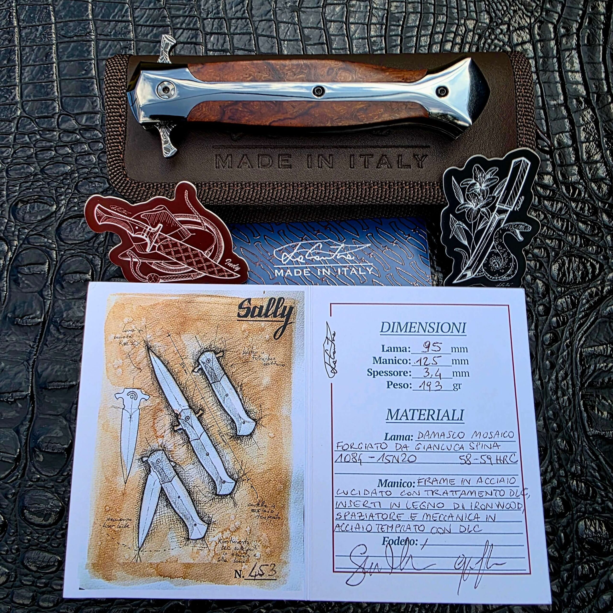 La Cantina Sally #453 with its presentation pouch, numbered design card, certificate and decals